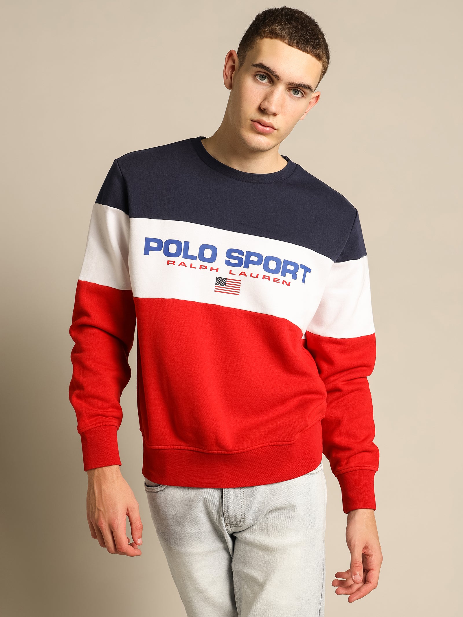 Polo Sport Tricolore Crew Sweat
