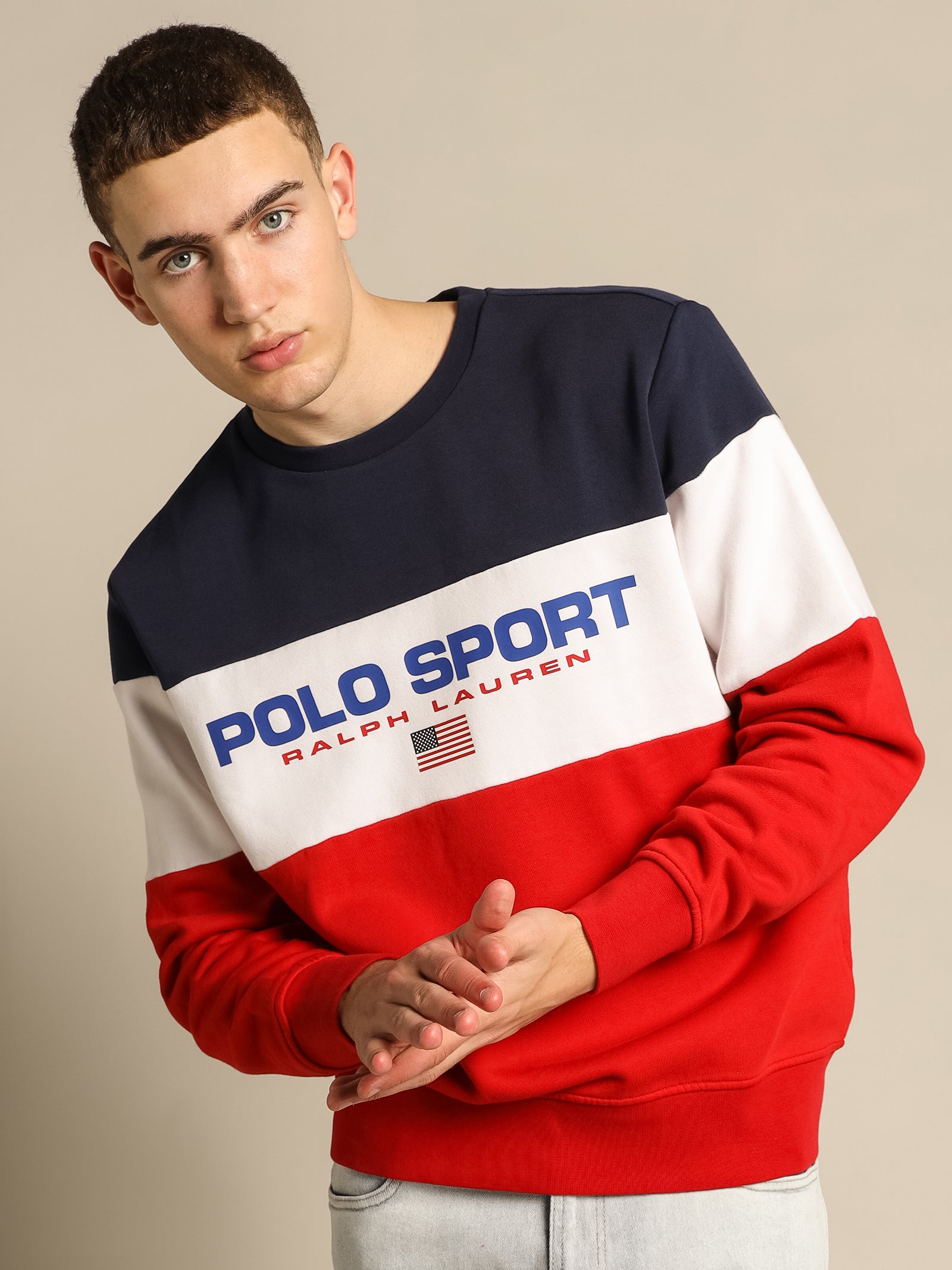 Polo Sport Tricolore Crew Sweat