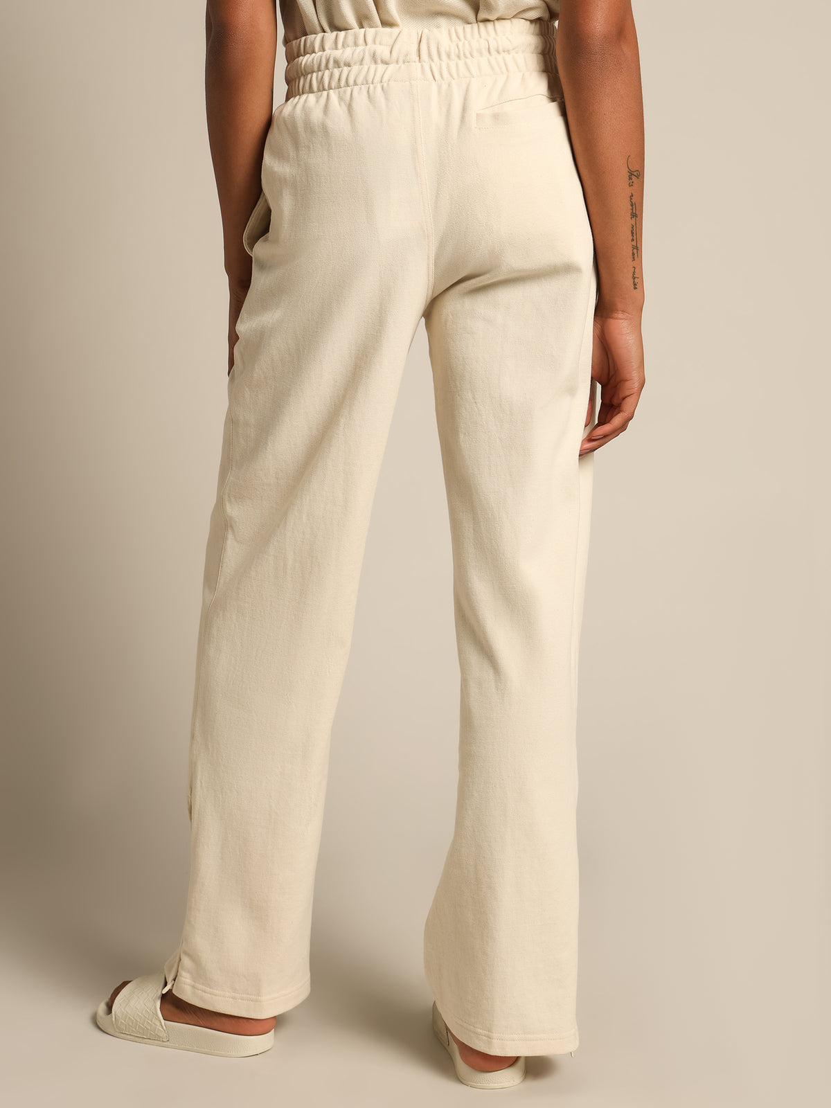 Re:bound Pique Track Pants in Natural