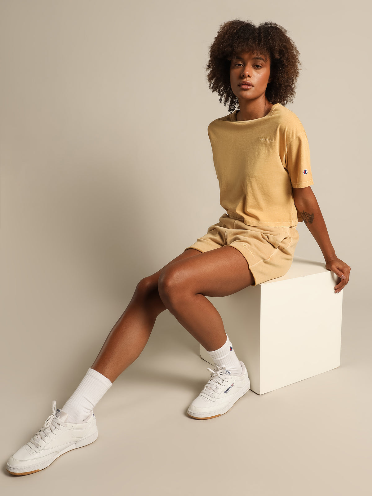 Lightweight Vintage Shorts in Gold Buttercup
