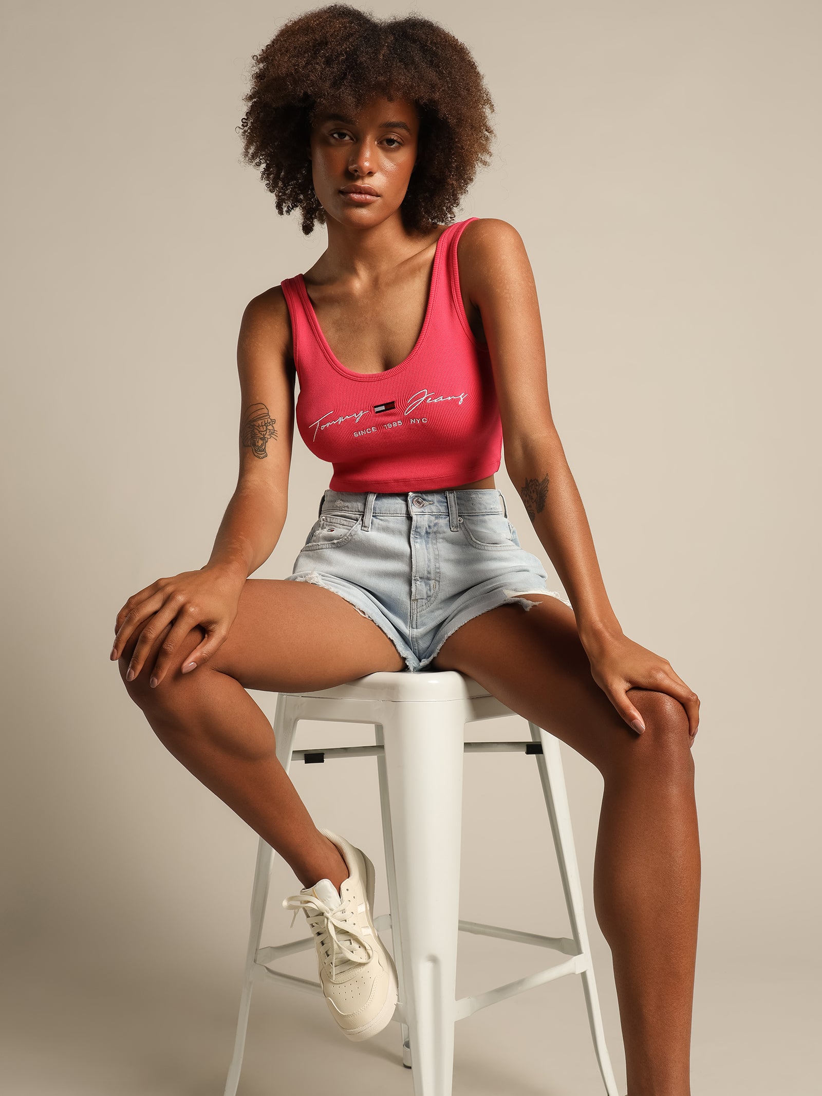 Script Linear Rib Top