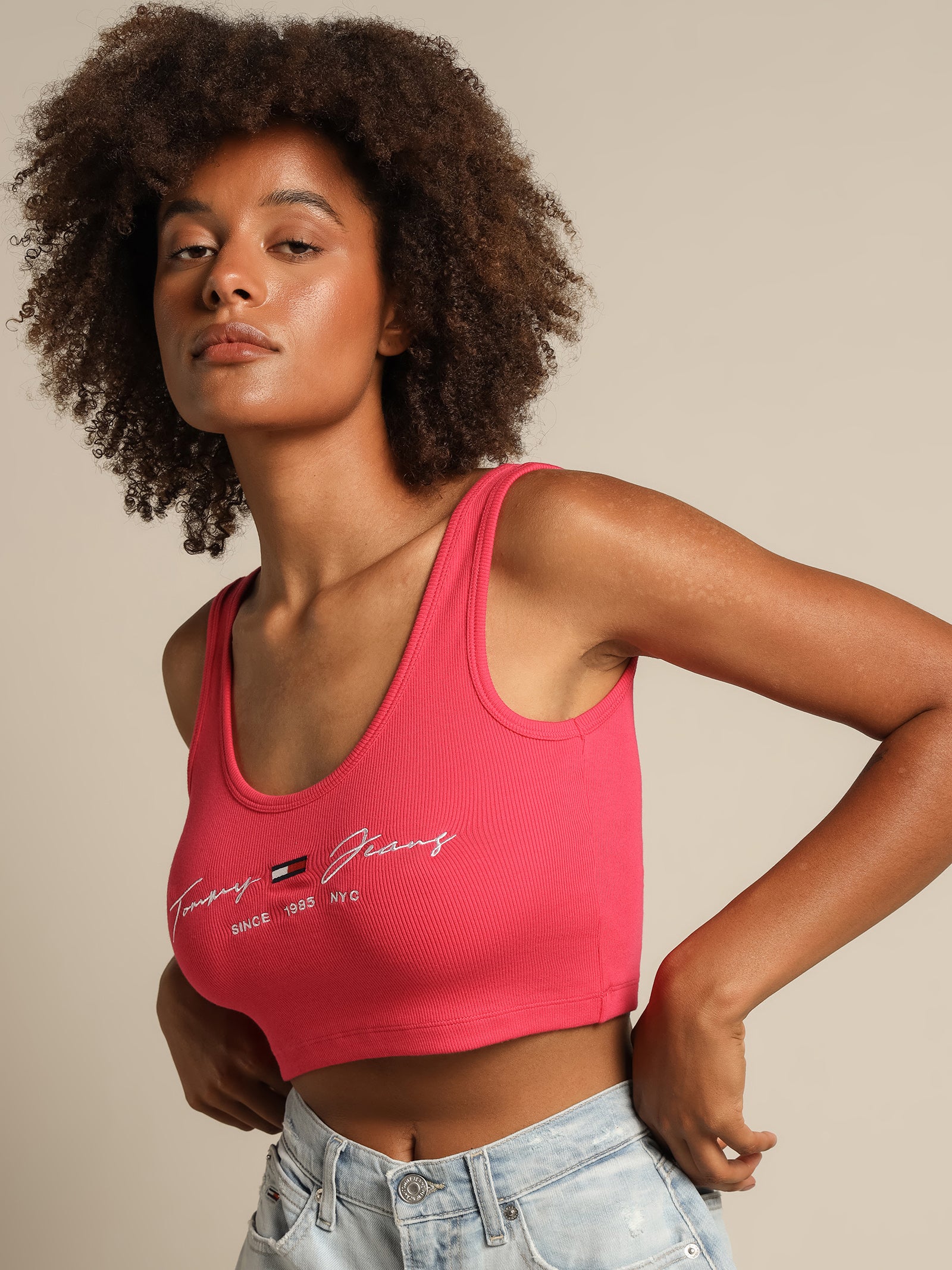 Script Linear Rib Top