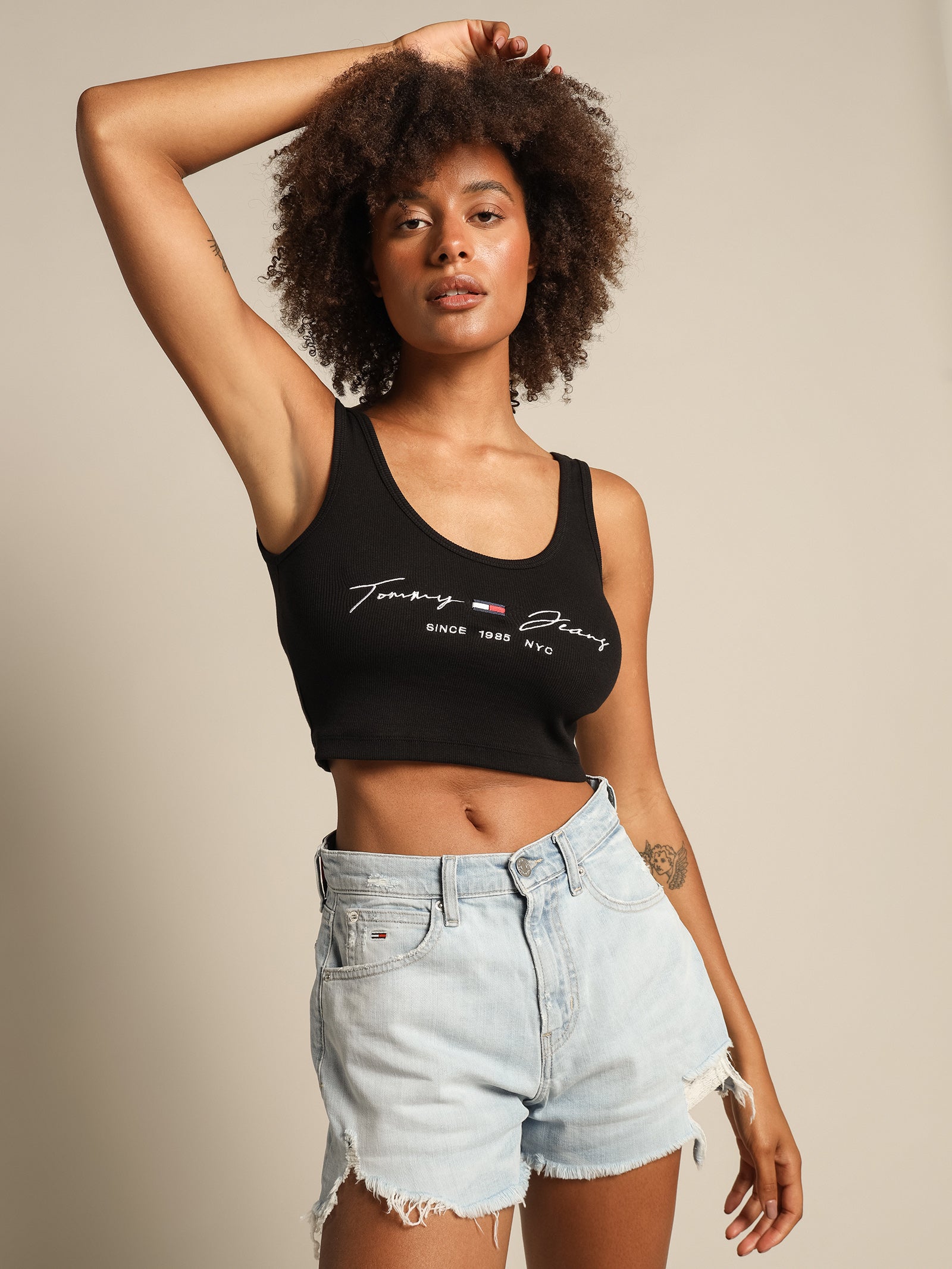 Script Linear Rib Top