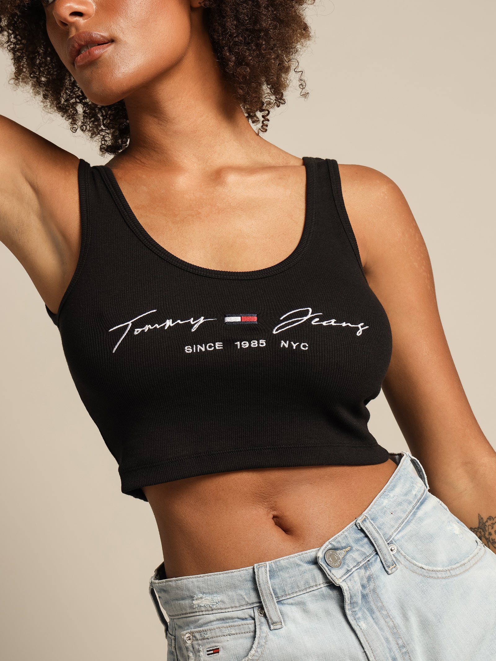 Script Linear Rib Top