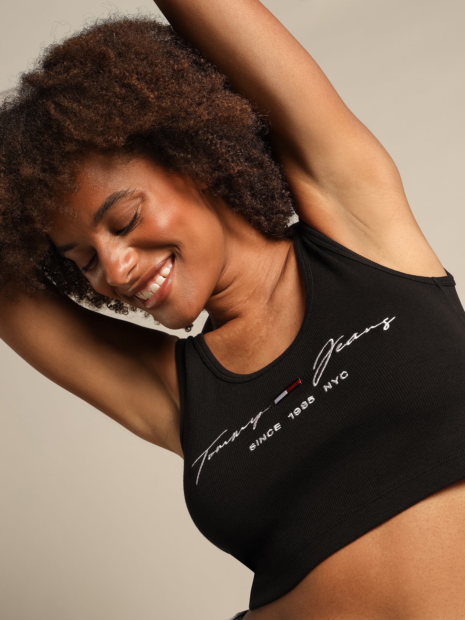 Script Linear Rib Top