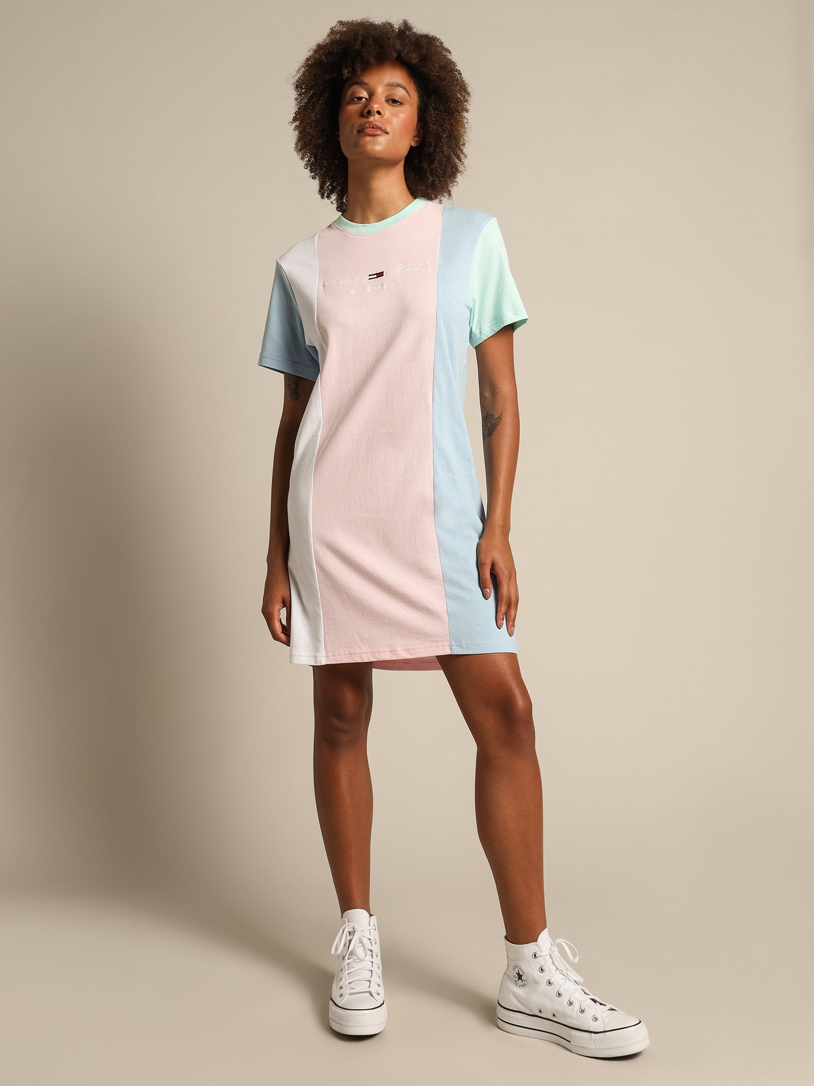 Color Block T-Shirt Dress