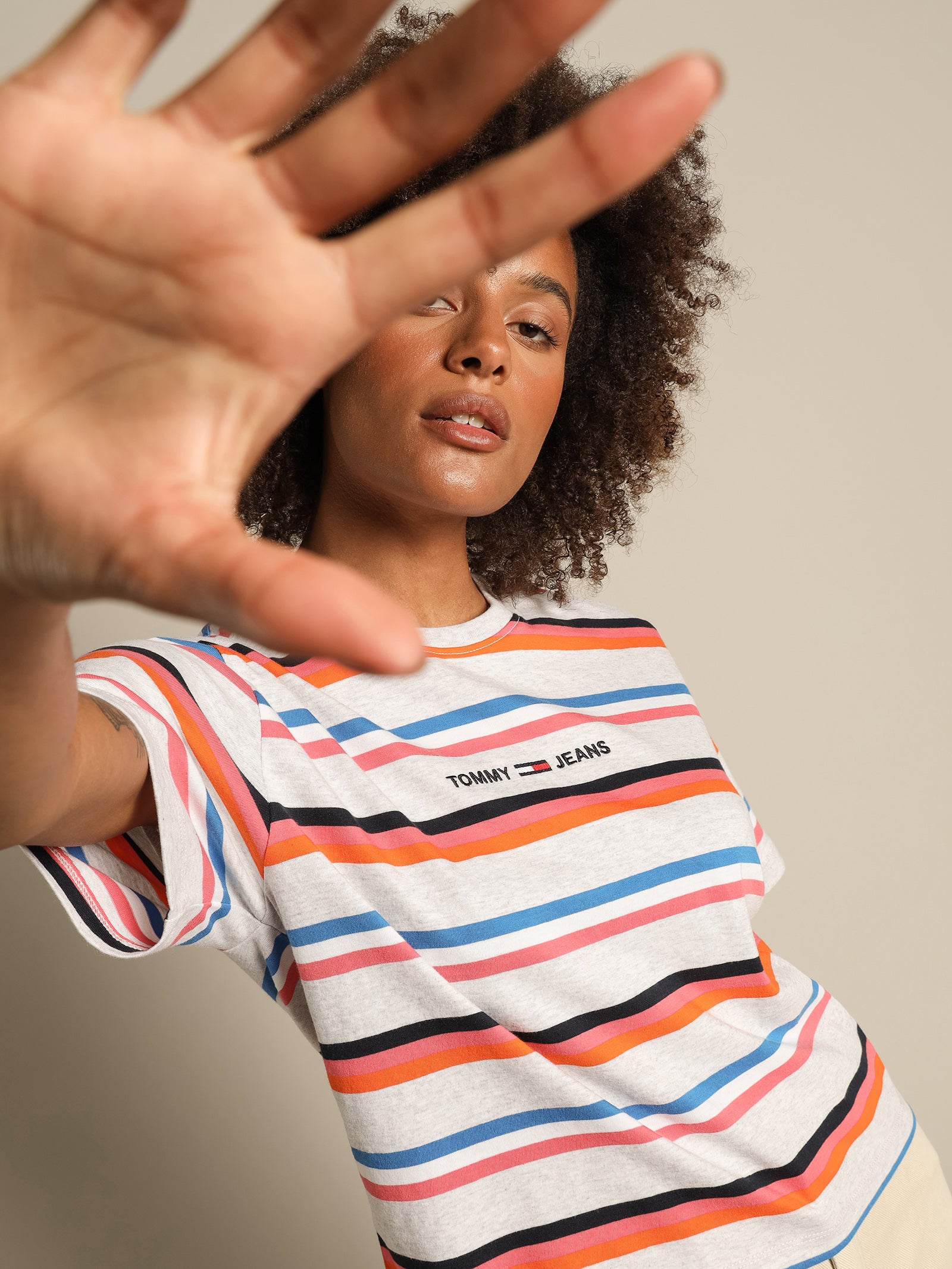 Boxy Crop Stripe T-Shirt