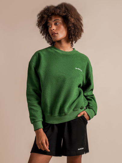 Reverse Logo Sweater in Green