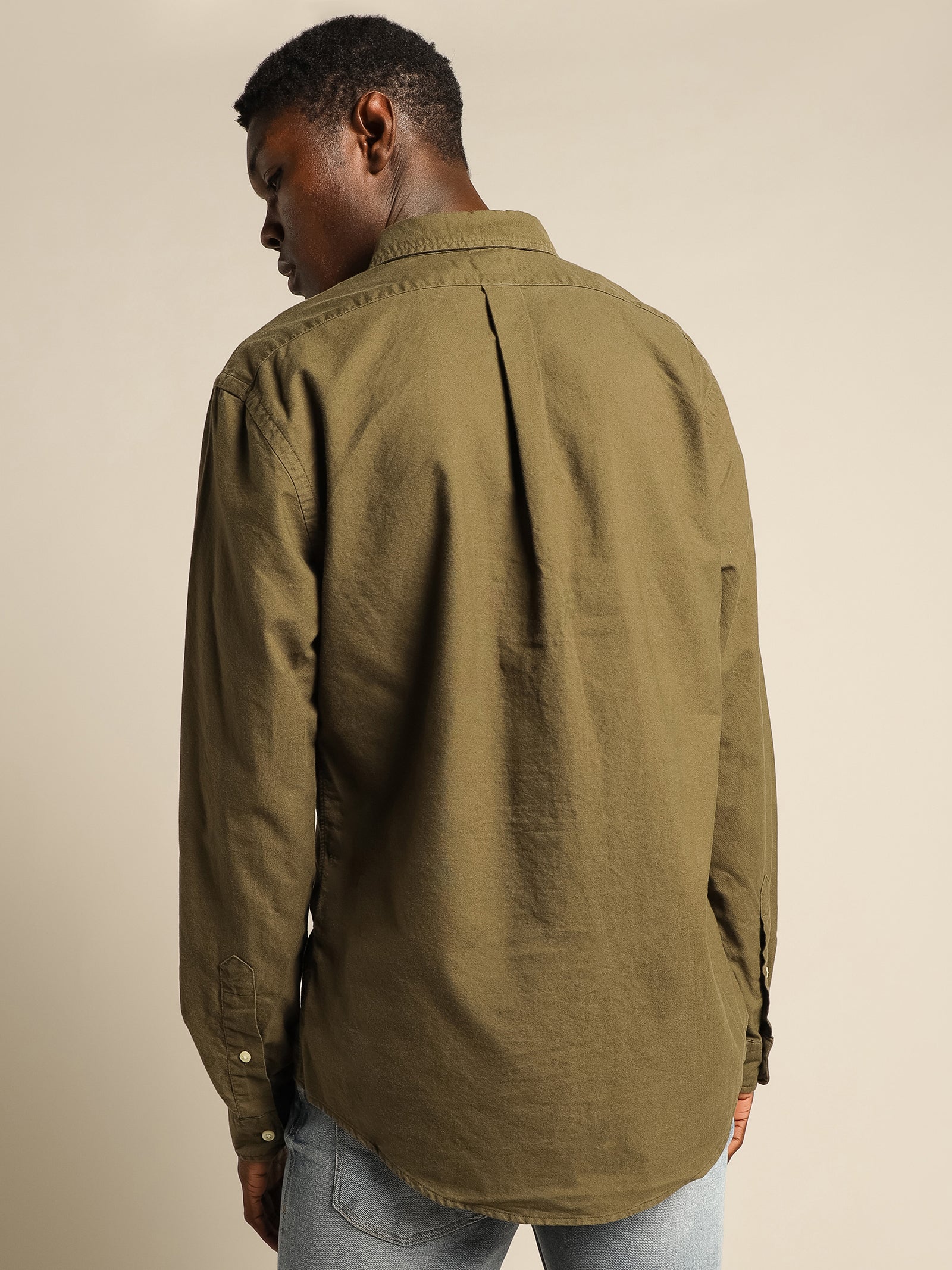 Logo Embroidered Long Sleeve Shirt