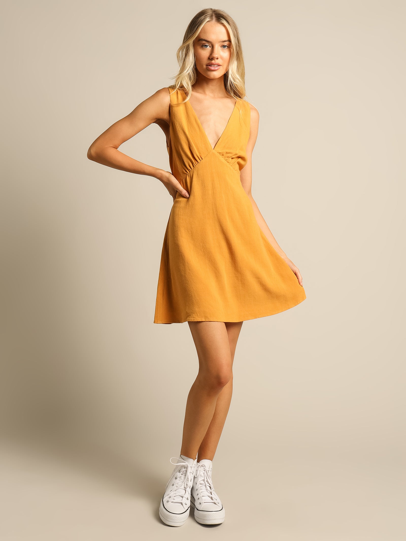Krista Mini Dress in Honeydew