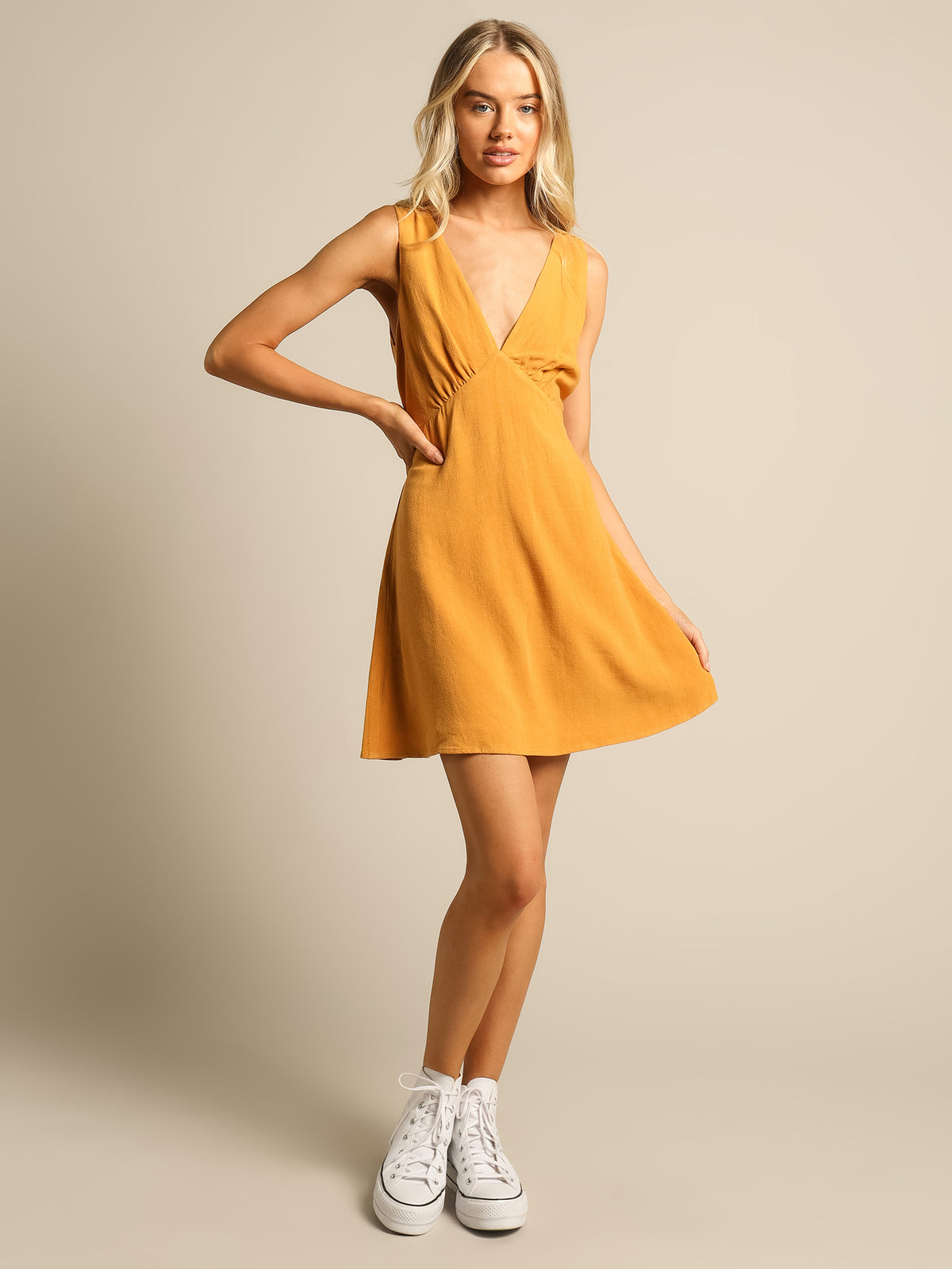 Krista Mini Dress in Honeydew