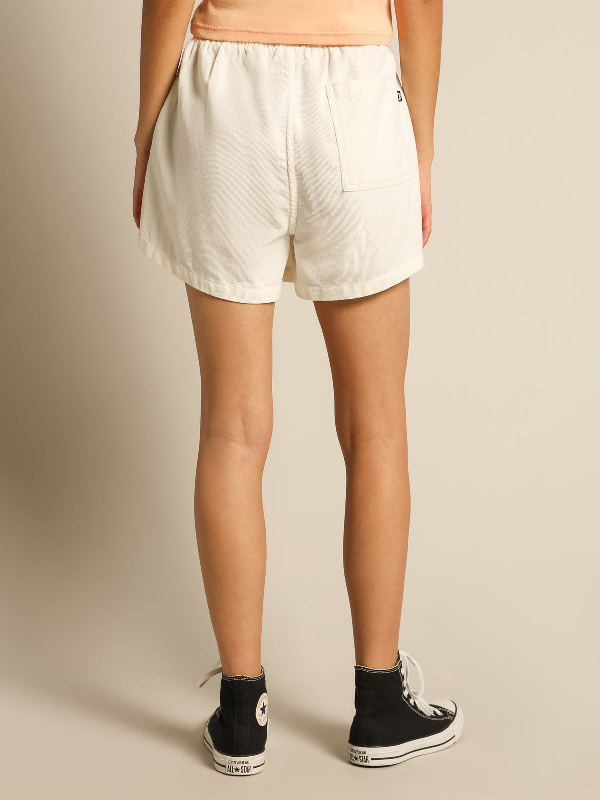 Stock Cord Shorts in White