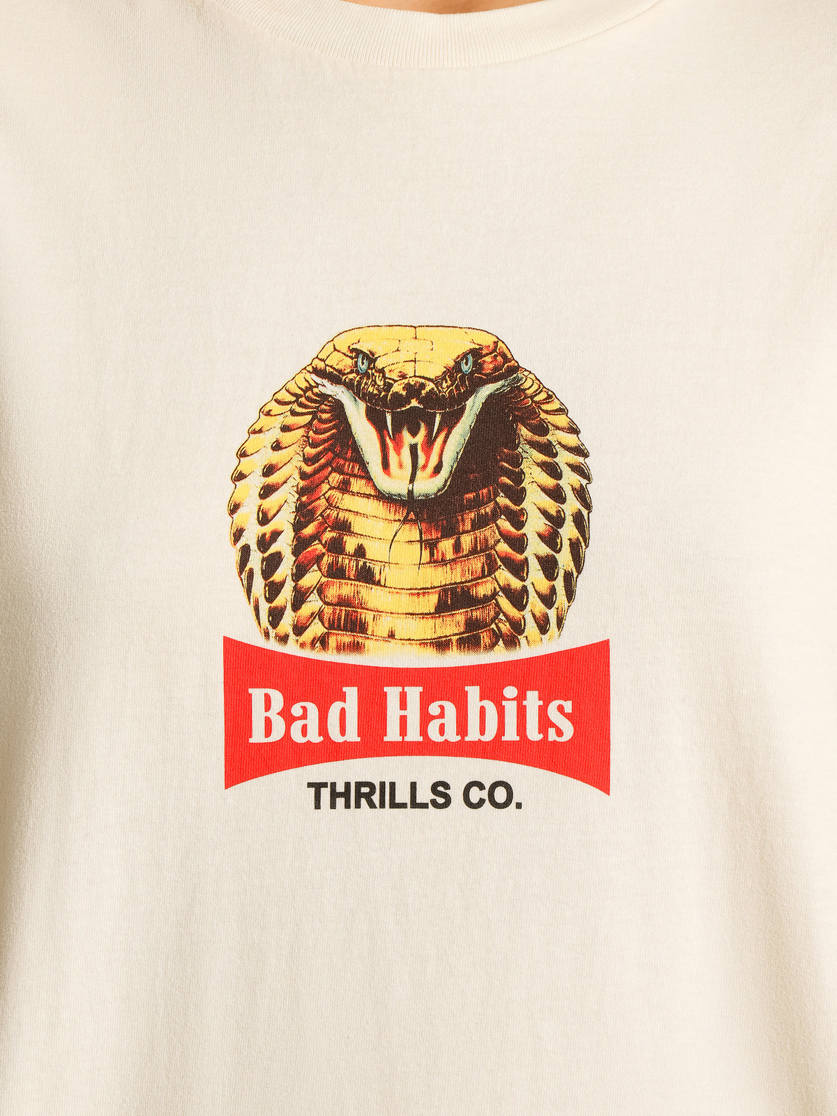 King Habits Merch Fit T-Shirt in Heritage White