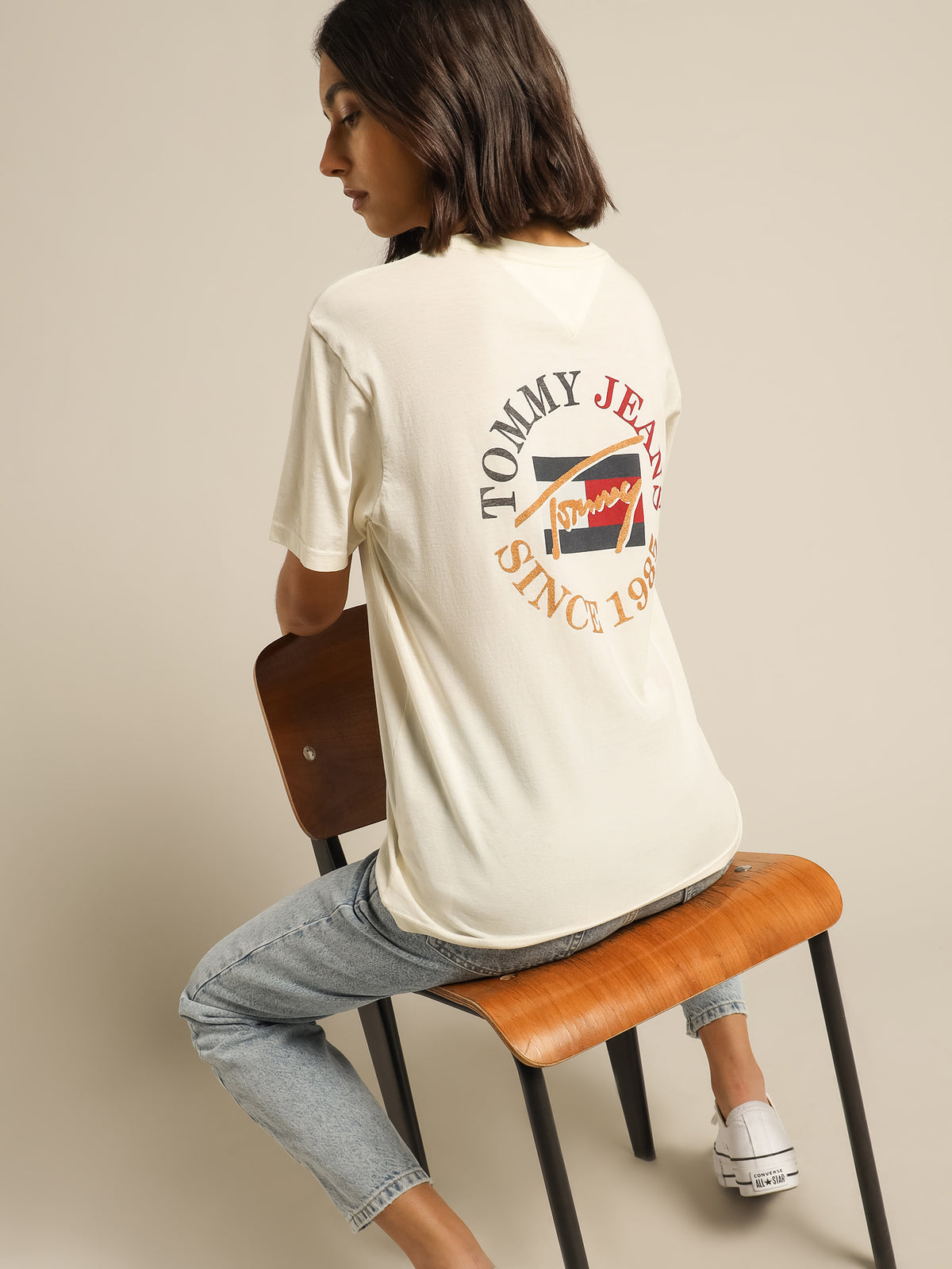 Relaxed Vintage Bronze T-Shirt in White