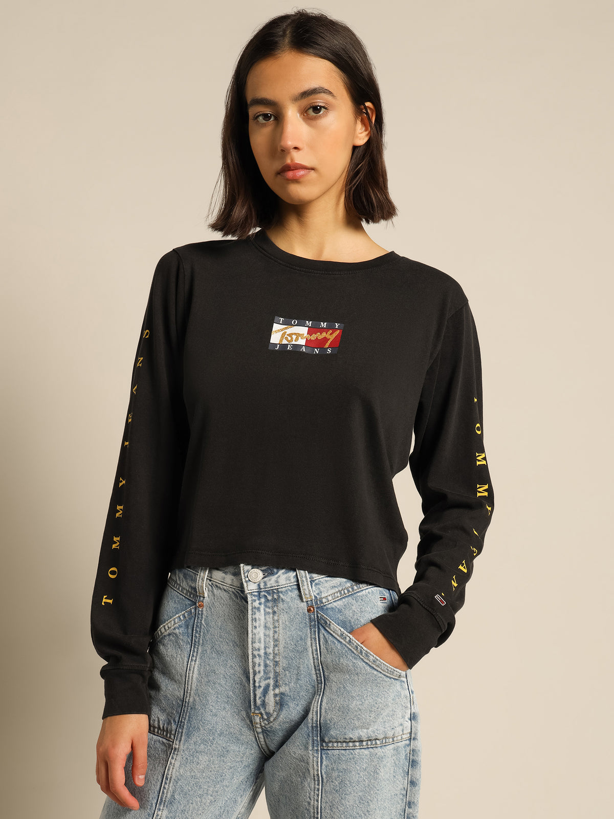 Tommy Hilfiger Regular Vintage Bronze 3 T-Shirt | Black