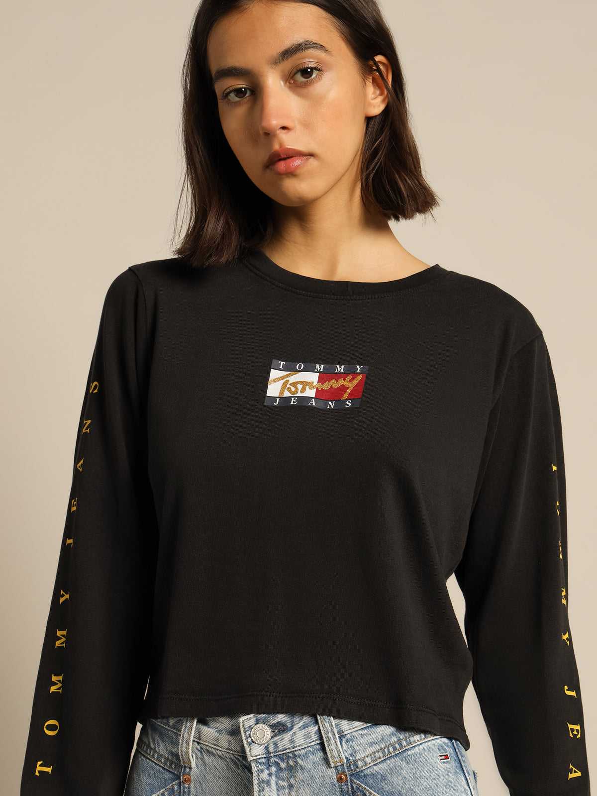 Tommy Hilfiger Regular Vintage Bronze 3 T-Shirt | Black