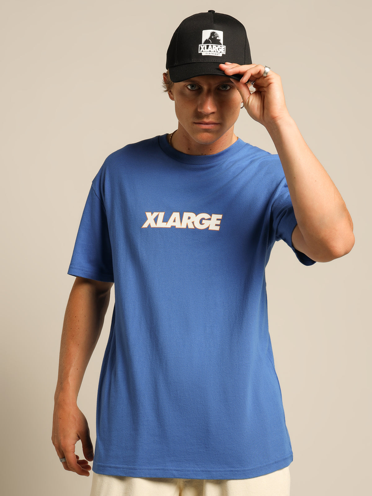 Text Logo T-Shirt in Blue