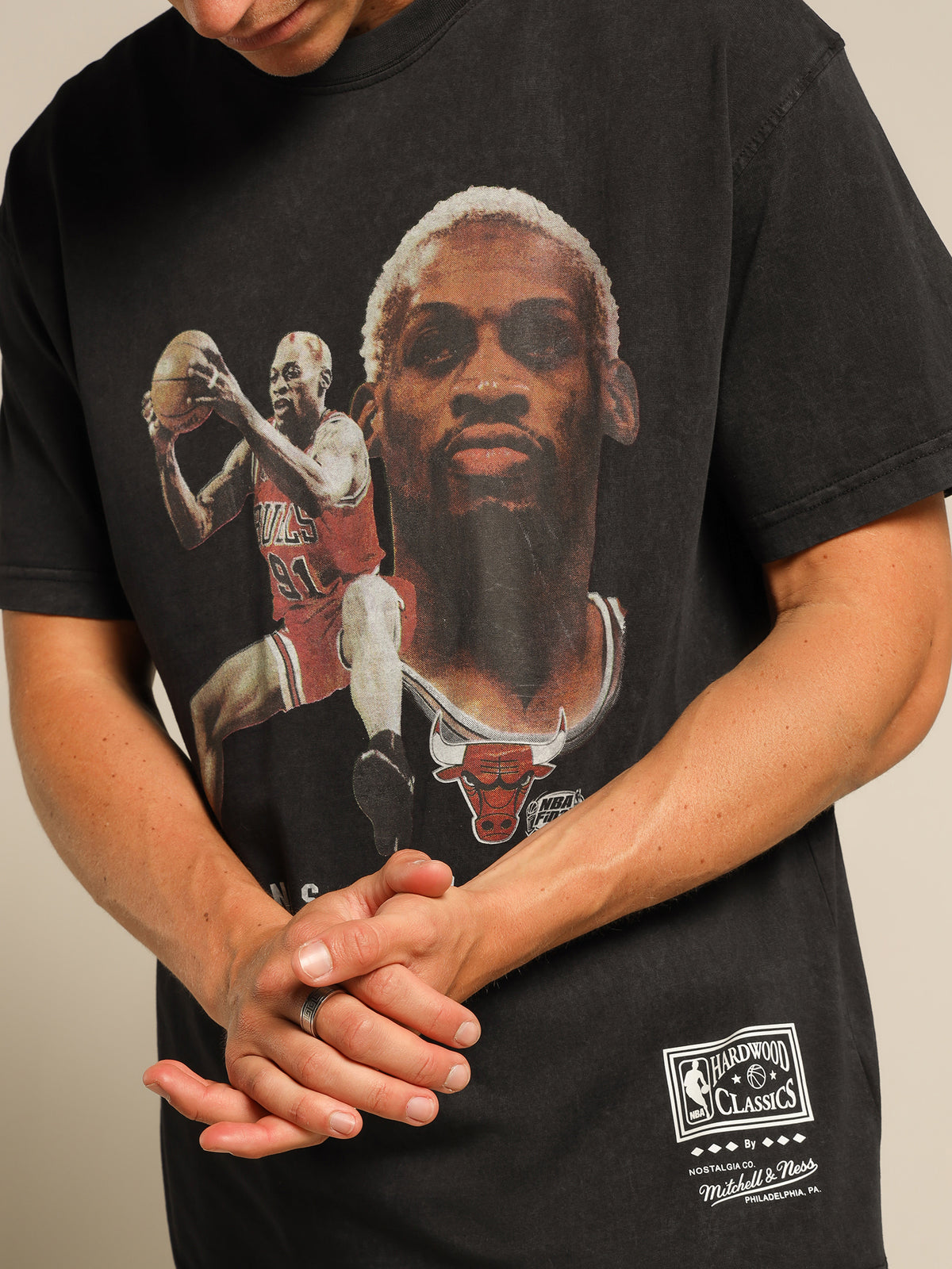 Dennis Rodman T-Shirt in Vintage Black