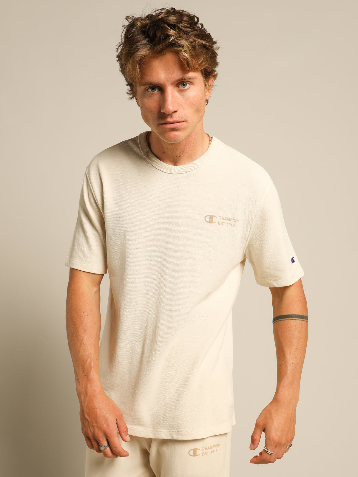 Re:bound Pique T-Shirt in Natural