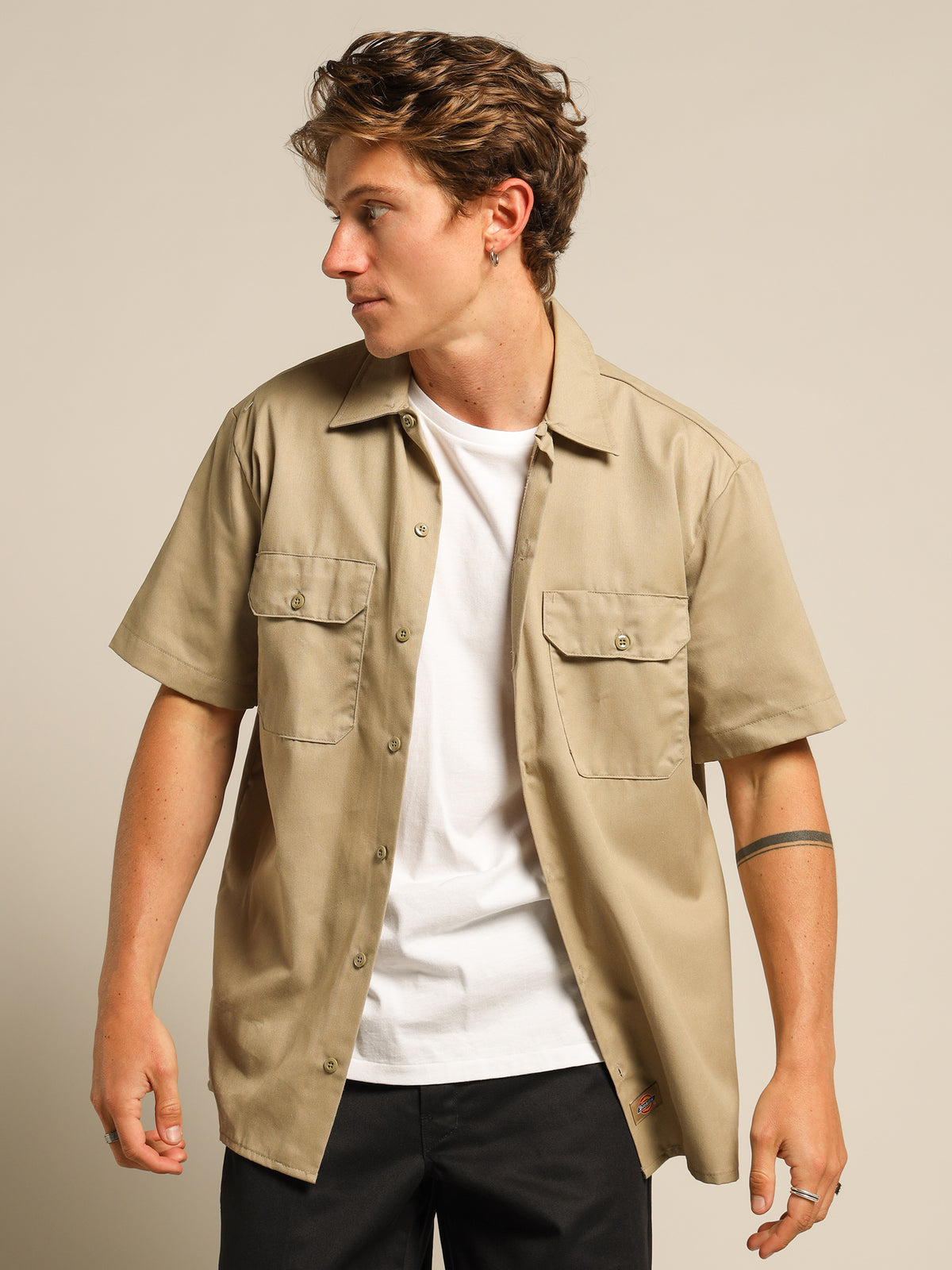 Dickies 1574 Regular Fit Shirt | Sand