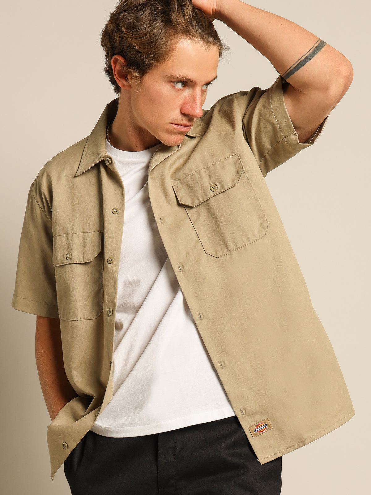 Dickies 1574 Regular Fit Shirt | Sand