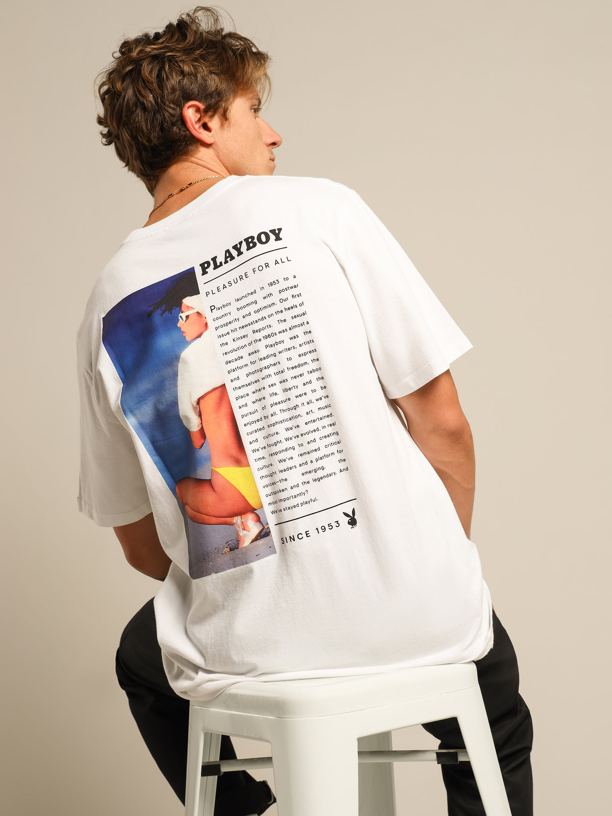 Article Split T-Shirt in White