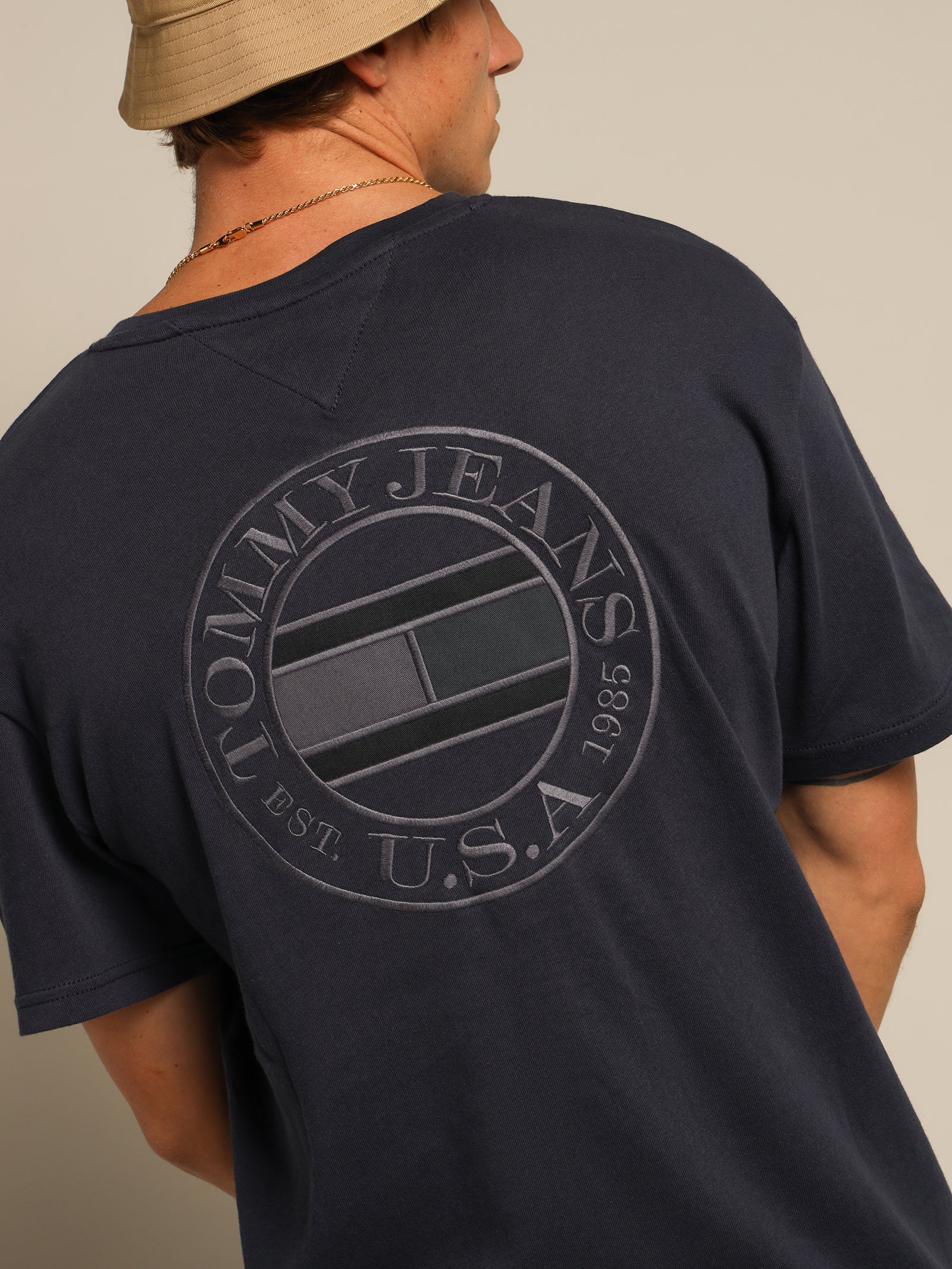 Tonal Circular Embroidery T-Shirt