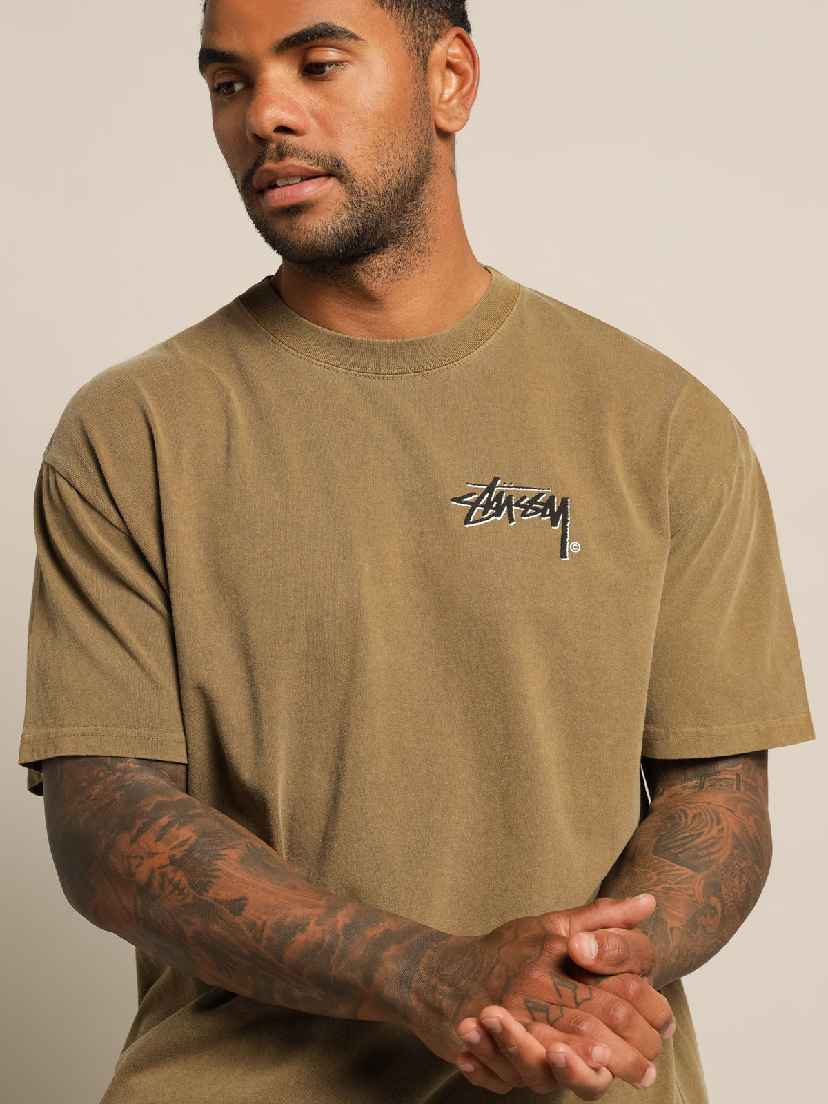 Shadow Stock T-Shirt in Tobacco Brown