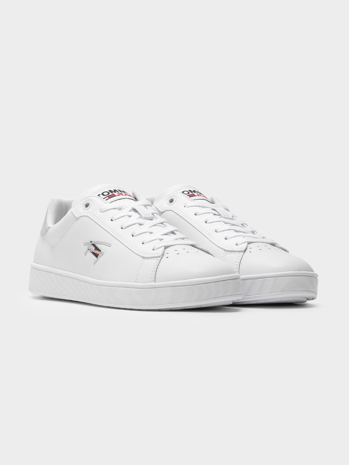 Womens Iridescent Detail Sneakers in White