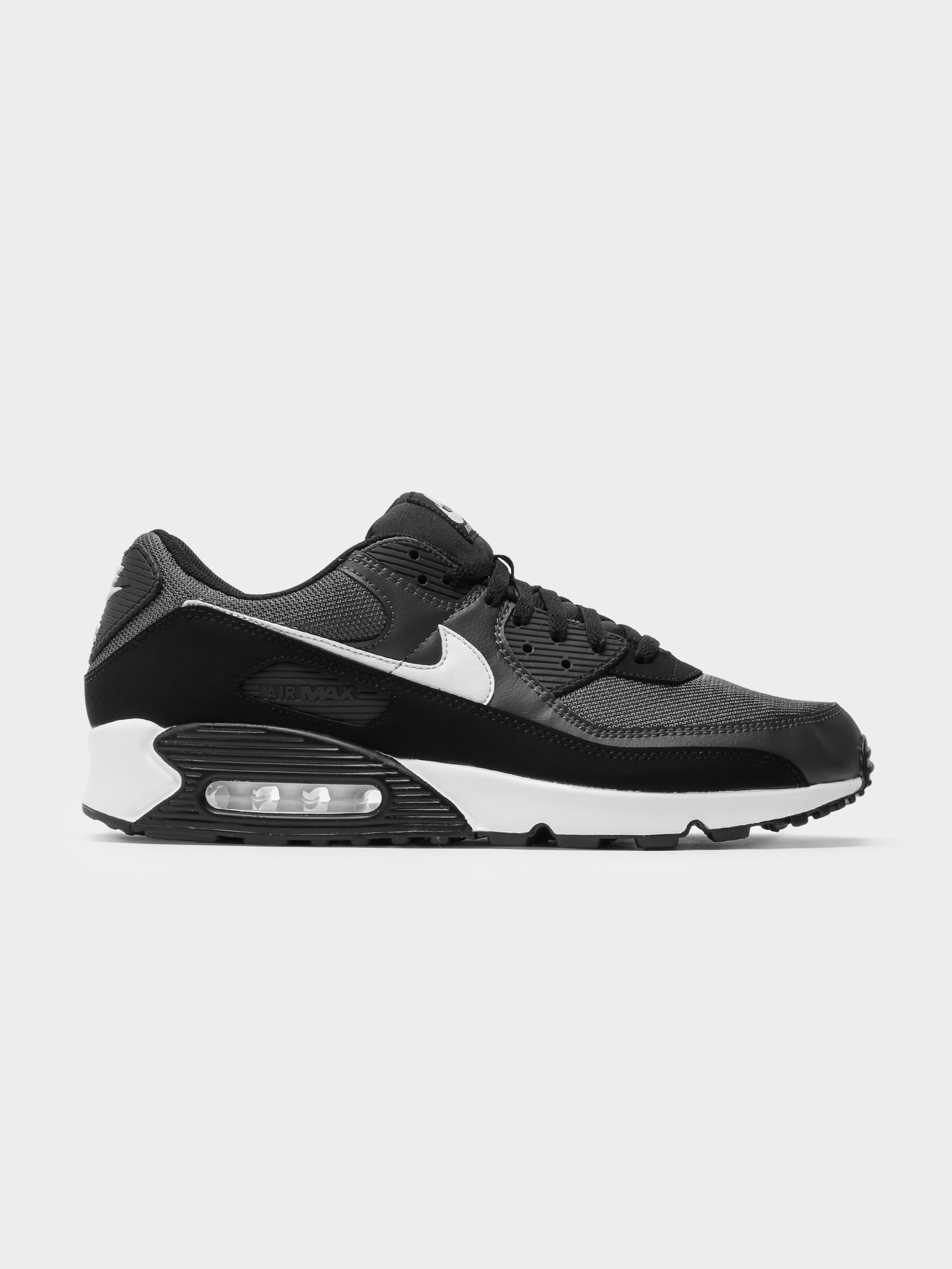 air max 90 black with white tick