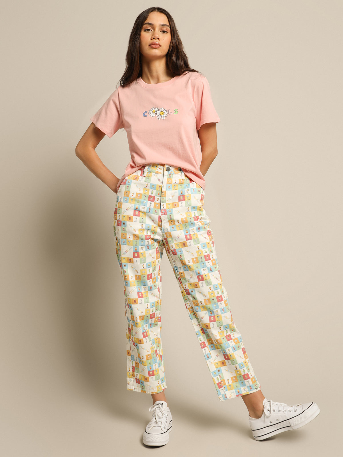 California Pants in Cocktail Hour Print