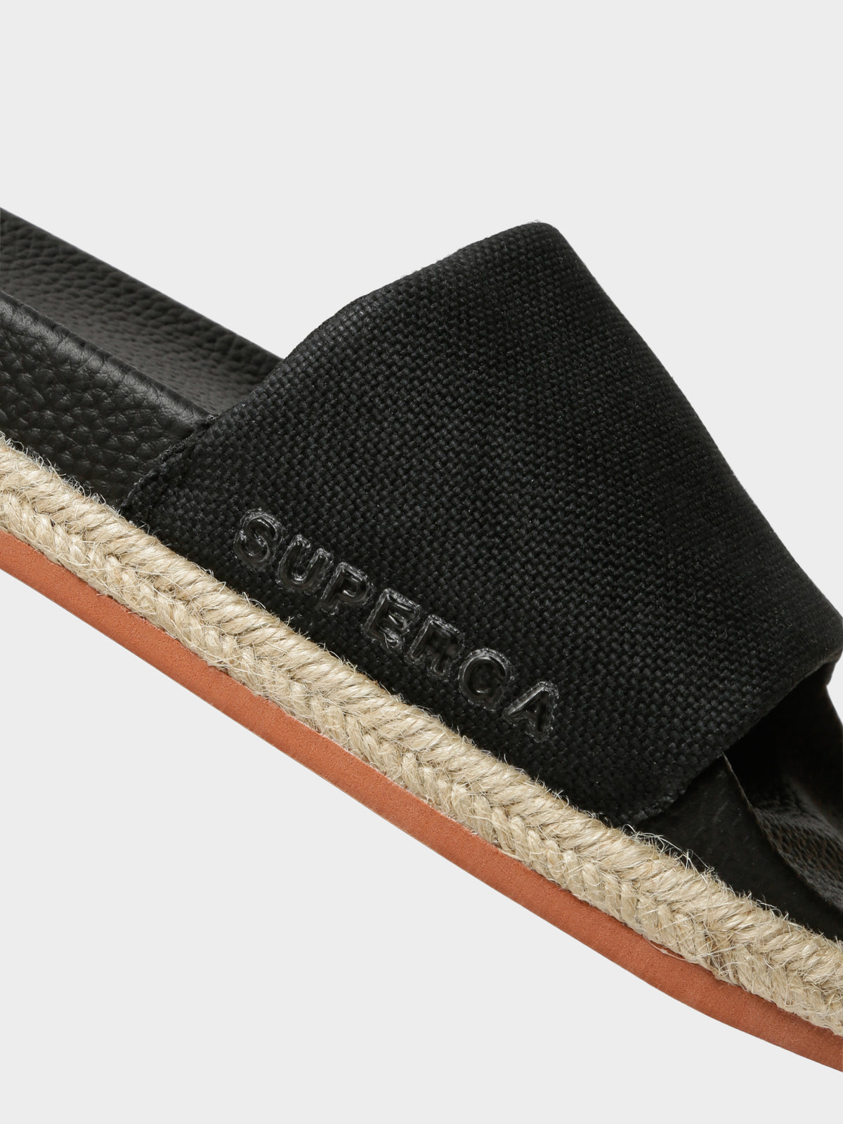 Womens 1908 Organic Canvas Rope Slides in Black