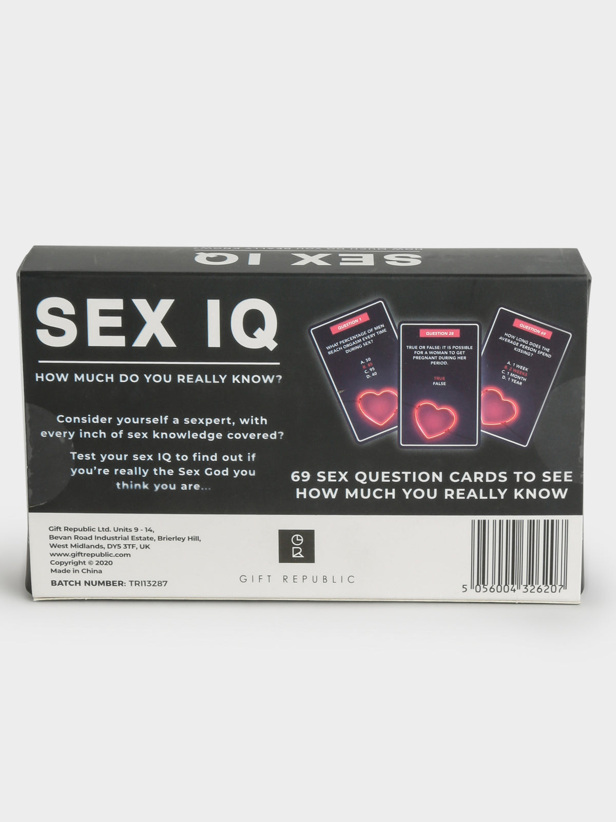 Sex IQ Test Game Cards