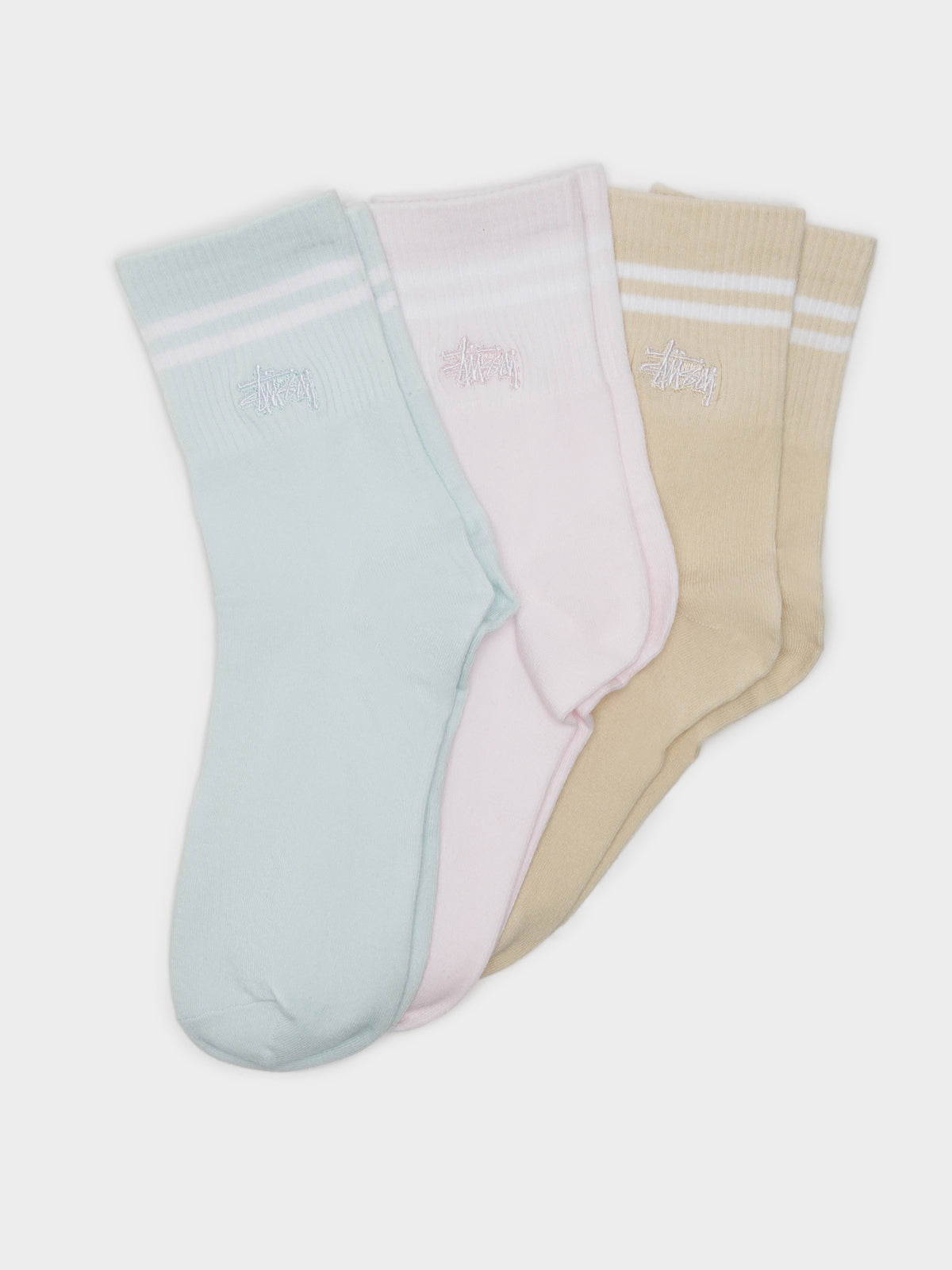 Stussy 3 Pairs of Womens Graffiti Socks | Multi