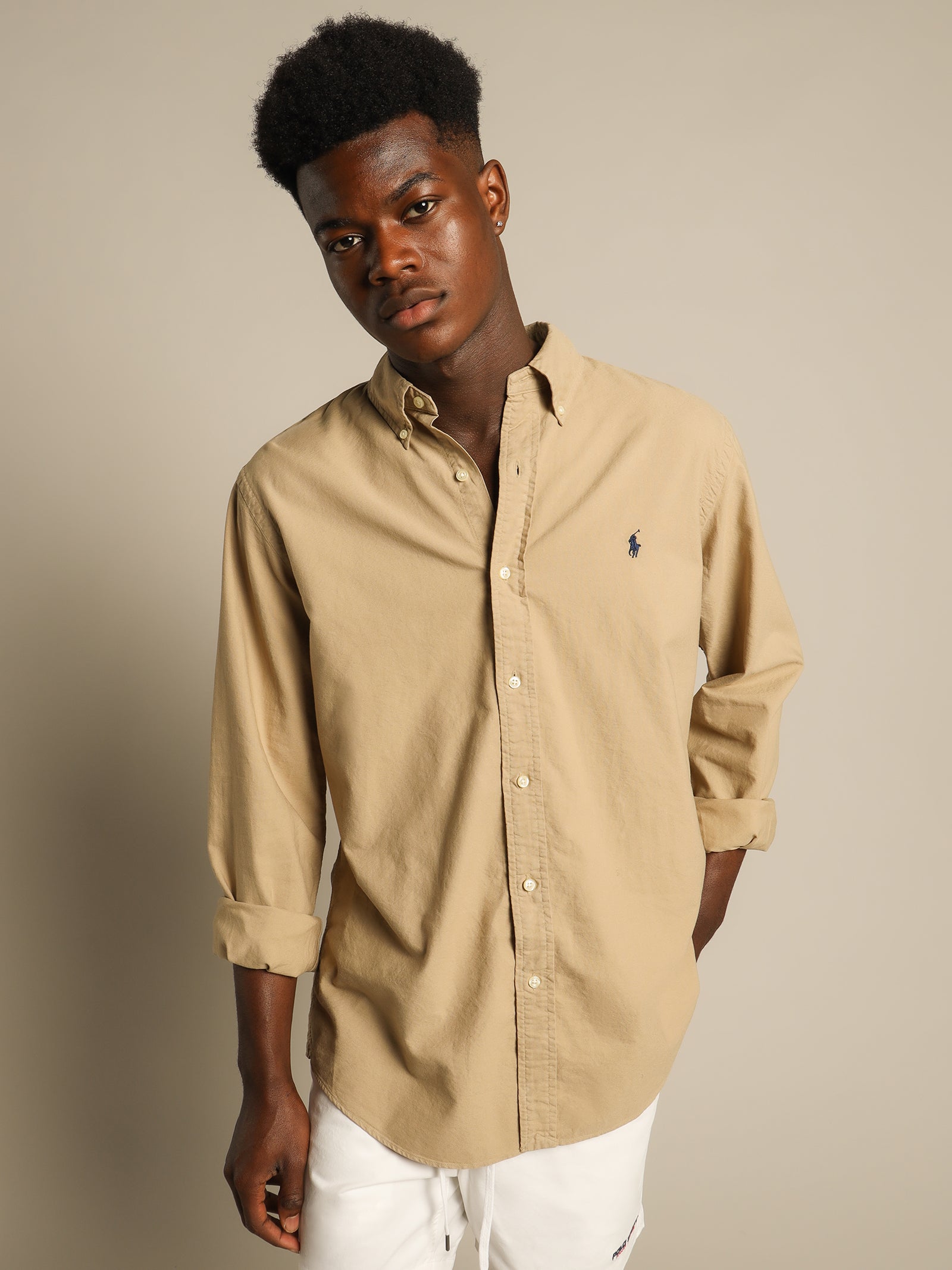 Polo ralph lauren oxford shirt custom fit Clearance