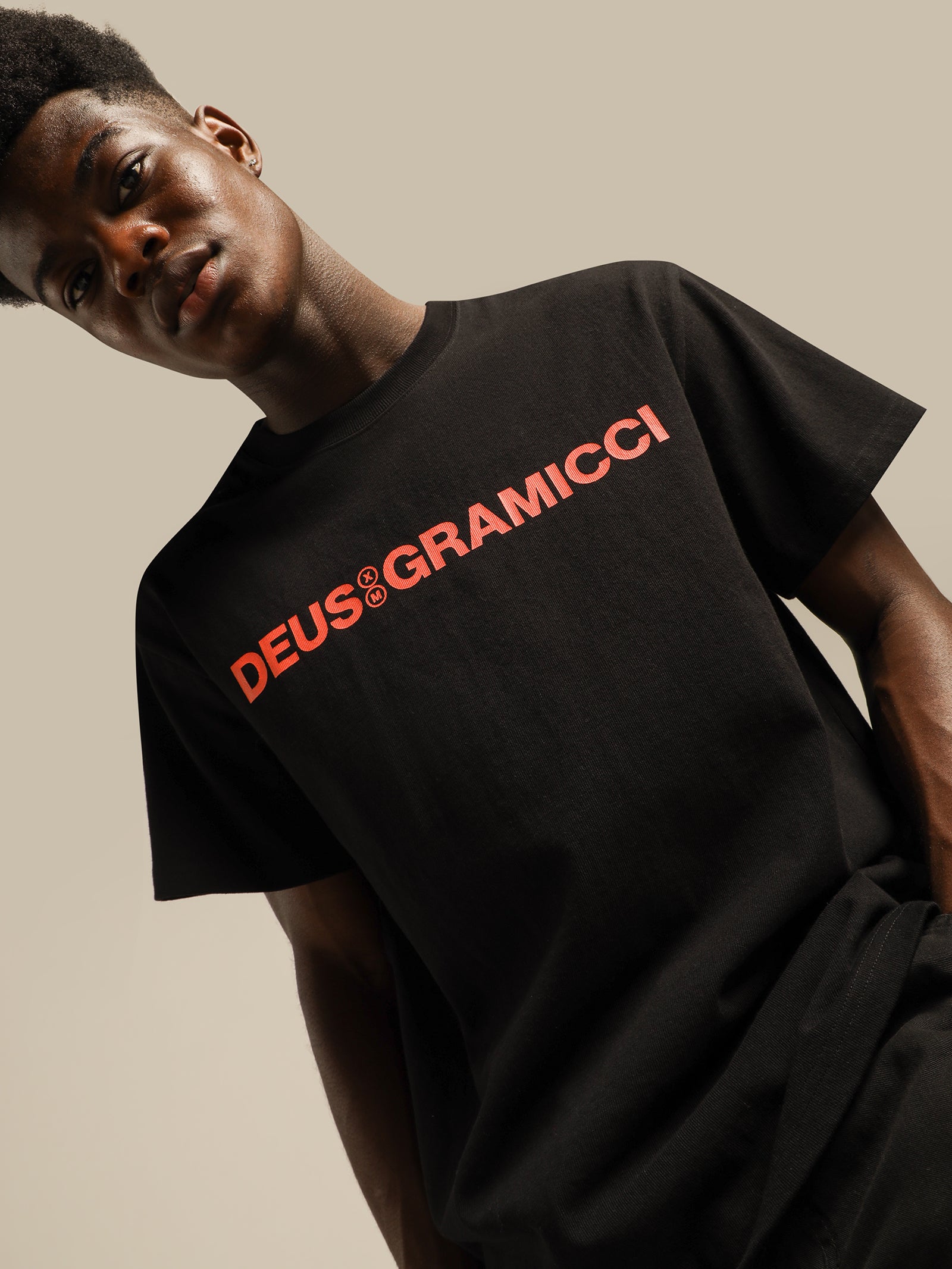 Gramicci x Deus Left Again T-Shirt in Black
