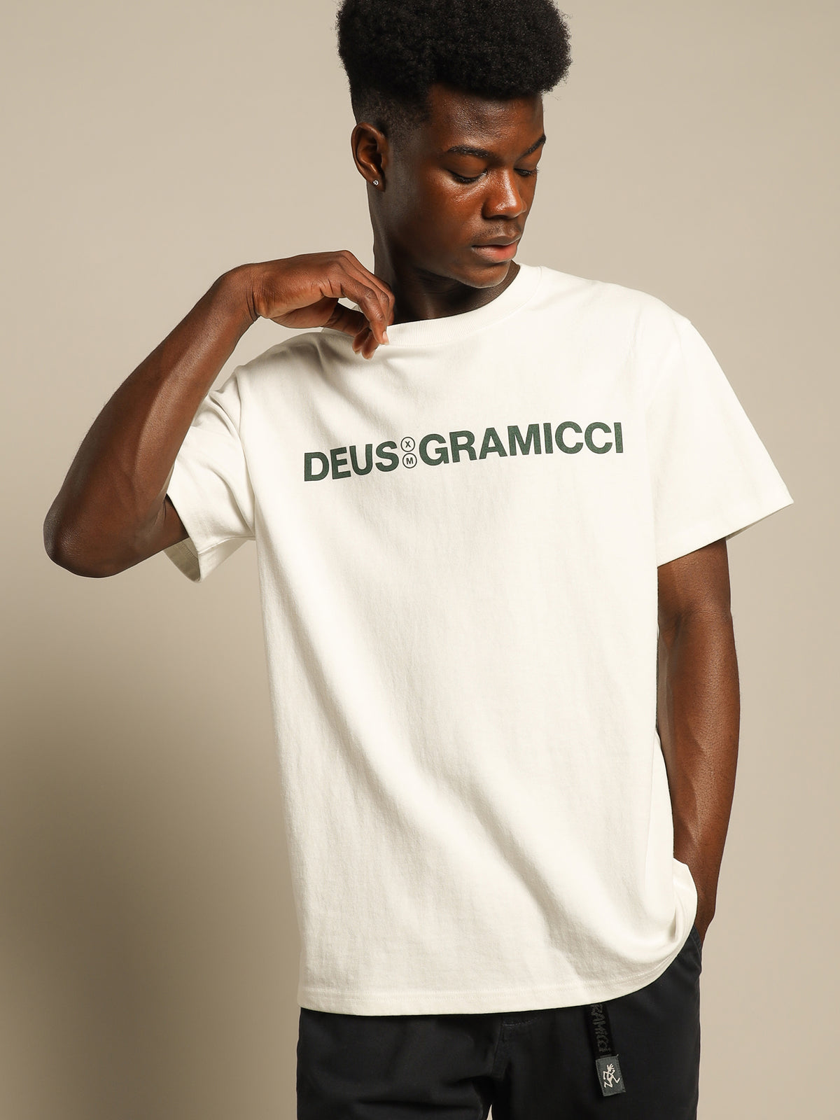 Gramicci x Deus Left Again T-Shirt in White