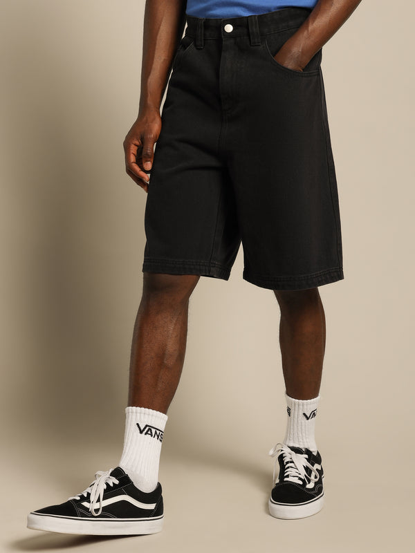 Bull Denim 91 Shorts in Black - Glue Store