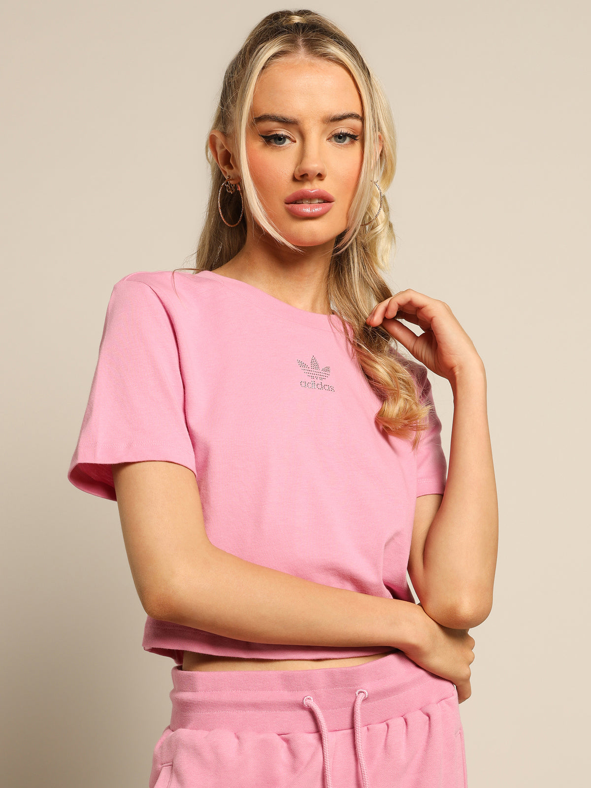 2000 Luxe Cropped T-Shirt in Bliss Orchid
