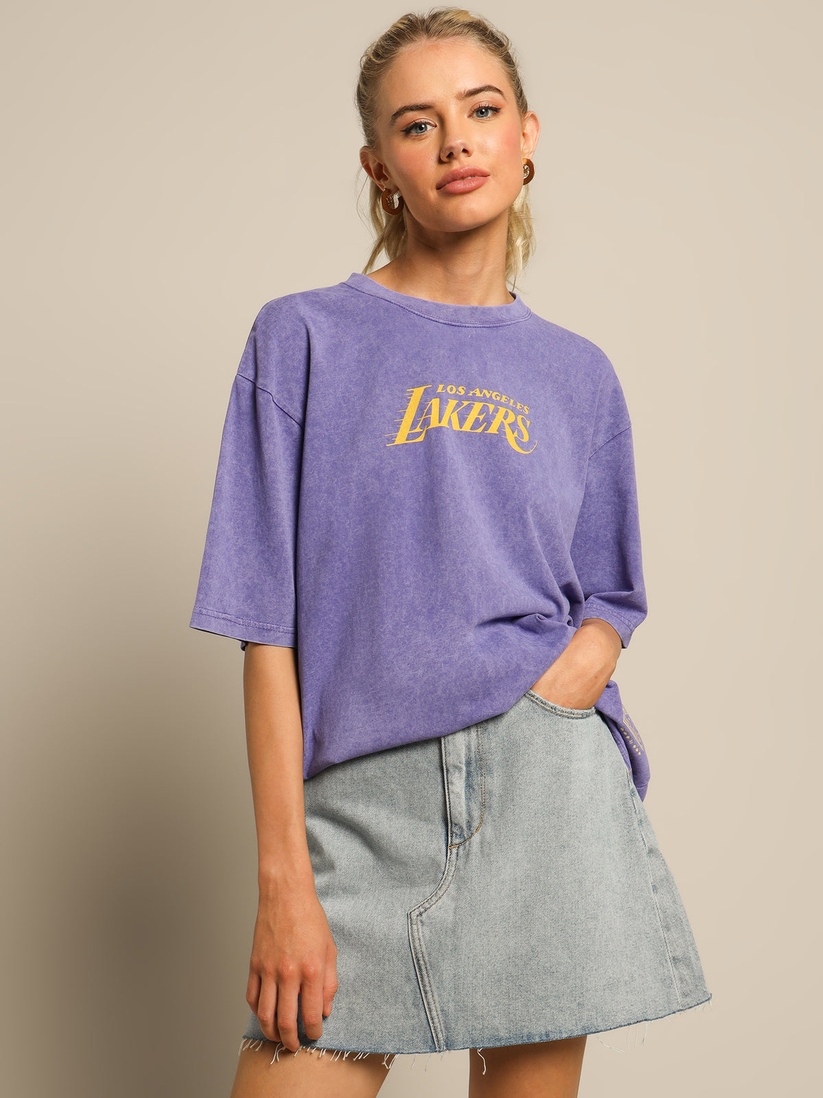 Old School 1987 Lakers T-Shirt in Purple