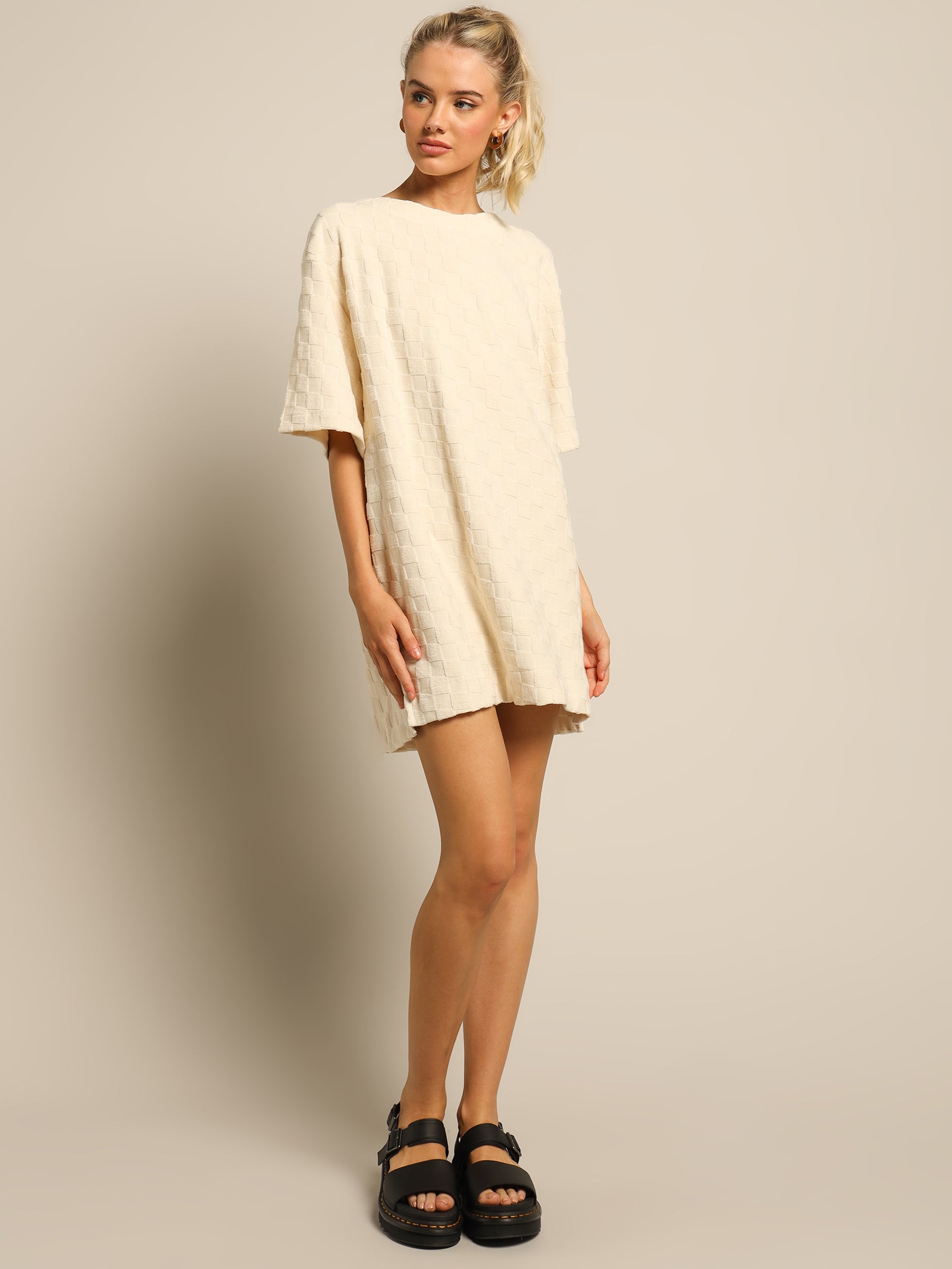 Aalto Terry Dress in Unbleached