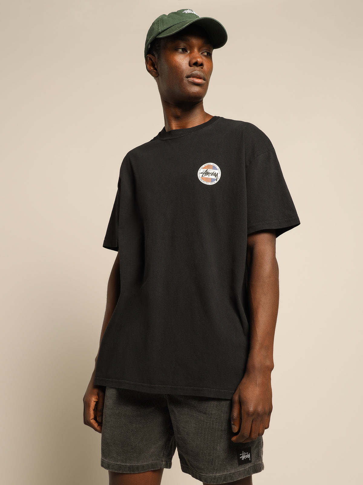 Stock Dot T-Shirt in Pigment Black