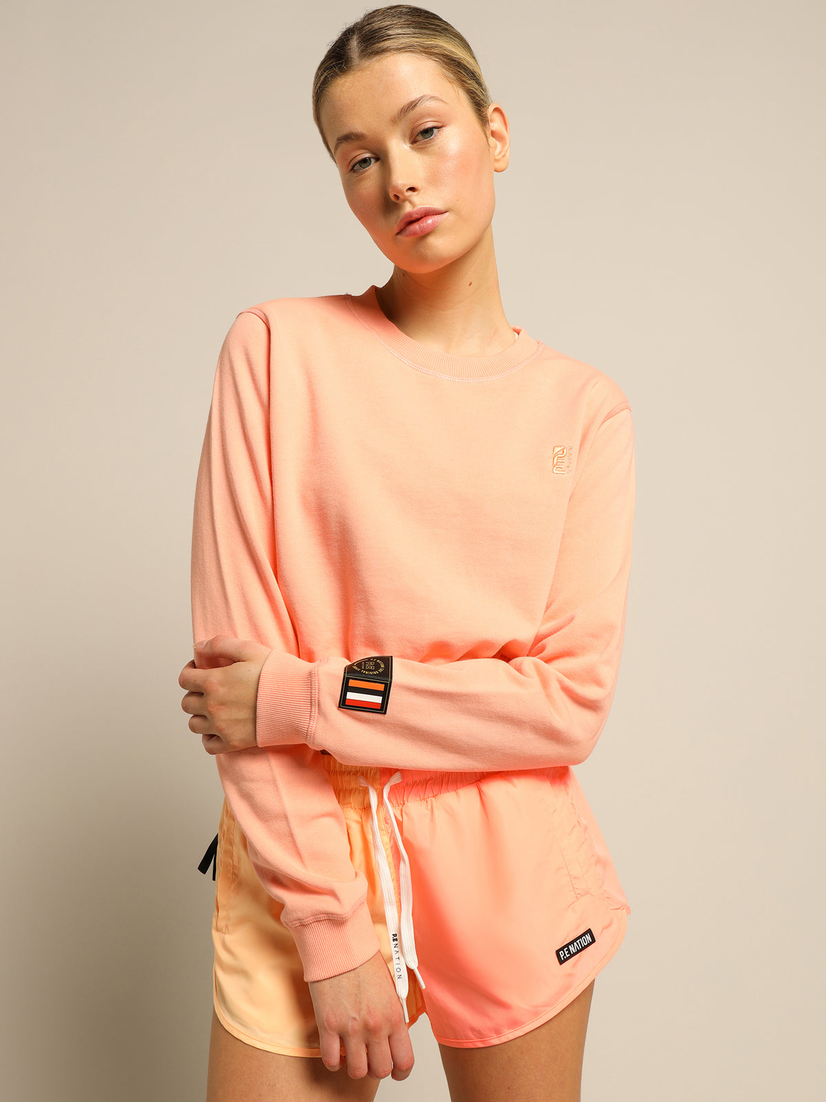 Clubhouse Sweater in Soft Fiery Coral
