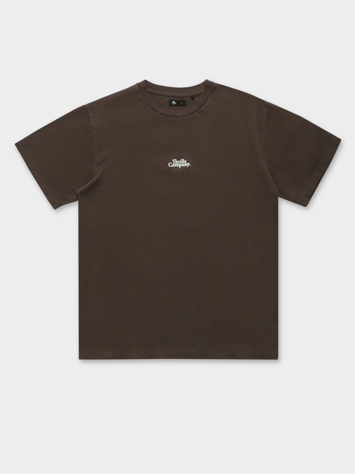 Contrasting Stack Merch Fit T-Shirt in Postal Brown