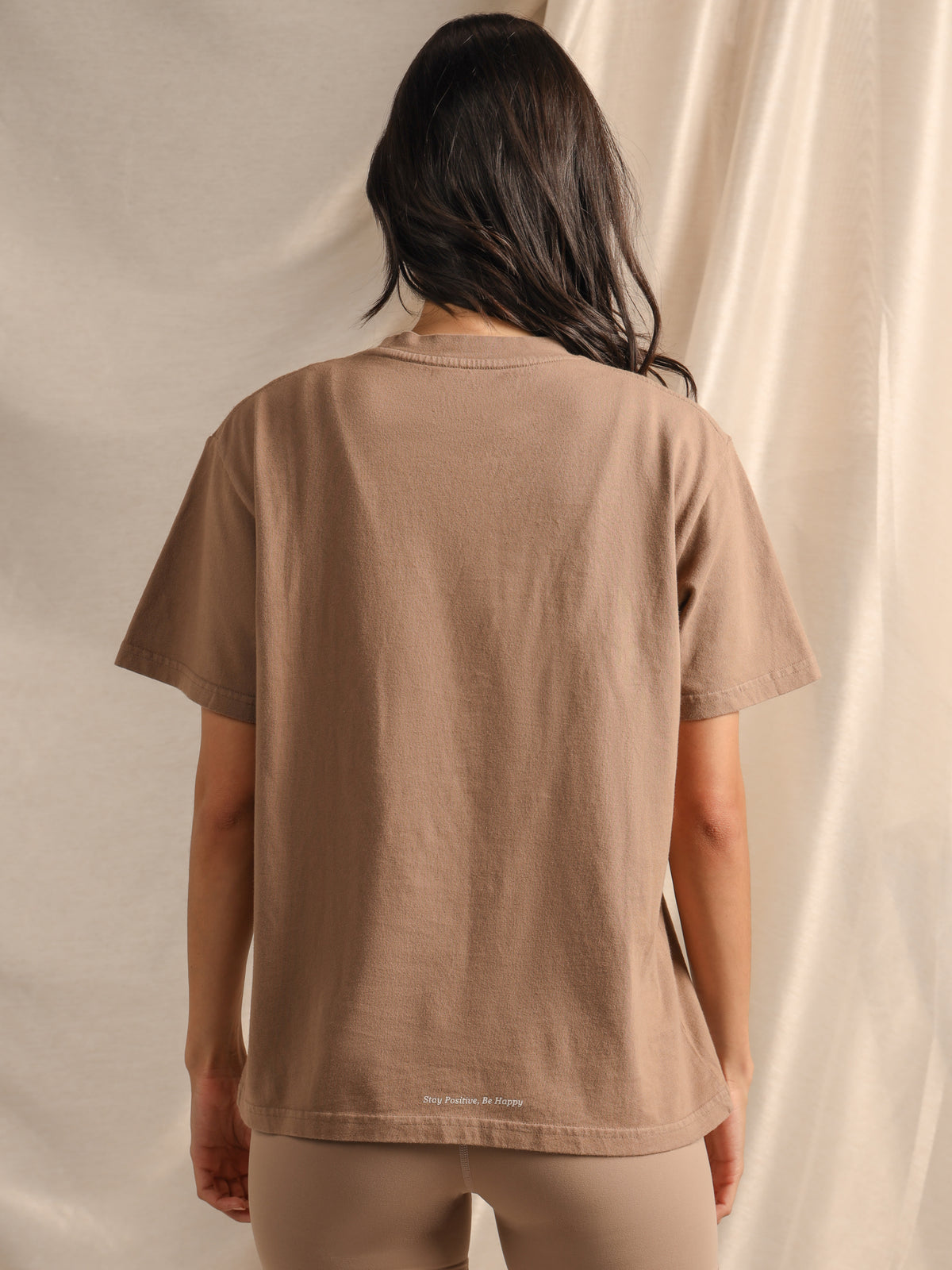Inhale Logo T-Shirt in Taupe