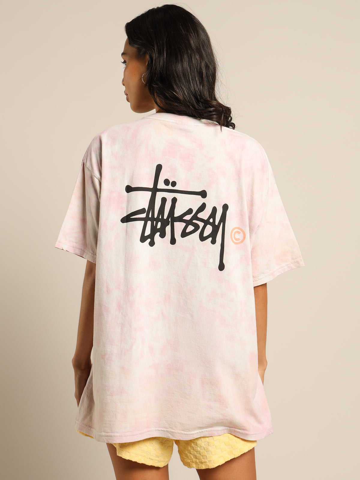 Santo Tie Dye Relaxed T-Shirt in USA Pink