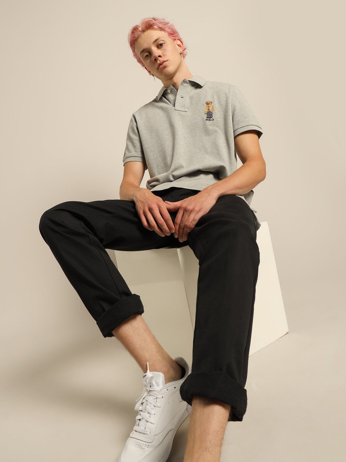 Polo Ralph Lauren Polo Bear Custom Fit Polo Shirt | Grey