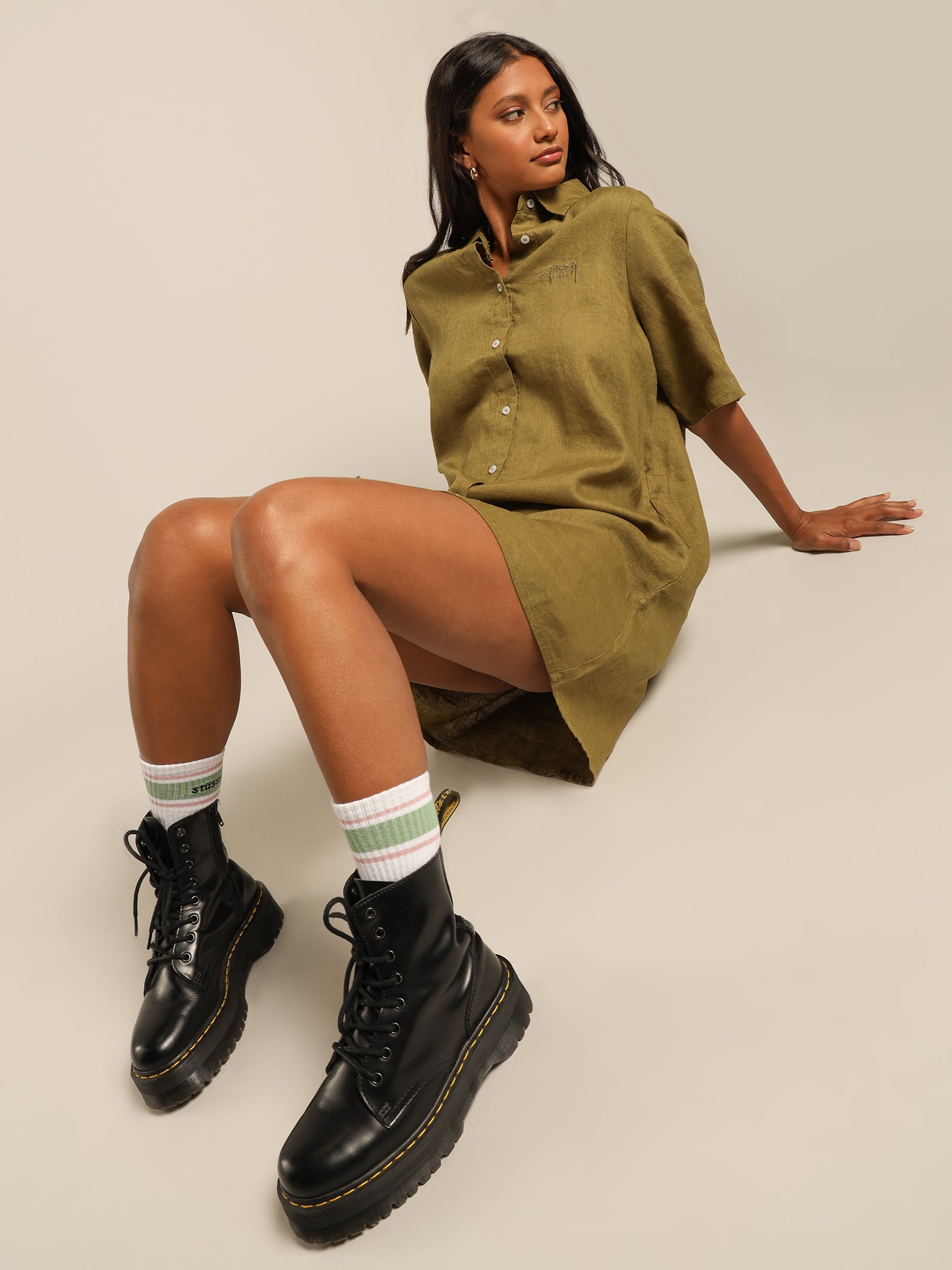 Cali Linen Shirt Dress