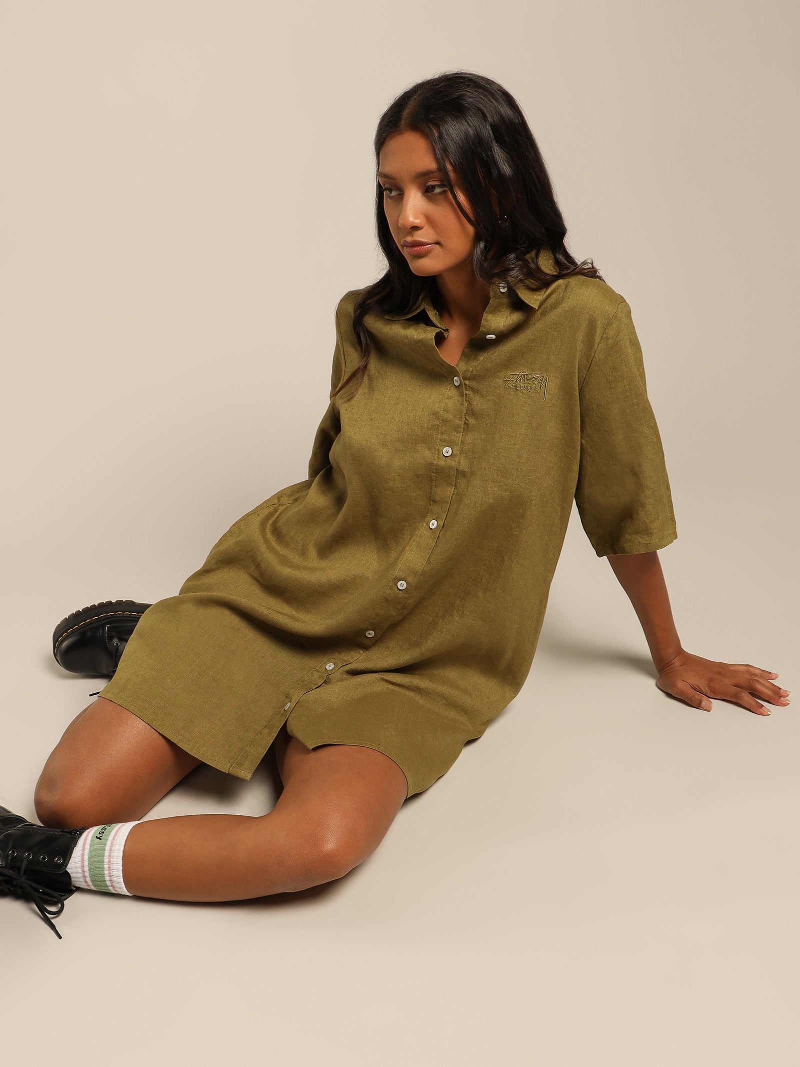 Cali Linen Shirt Dress