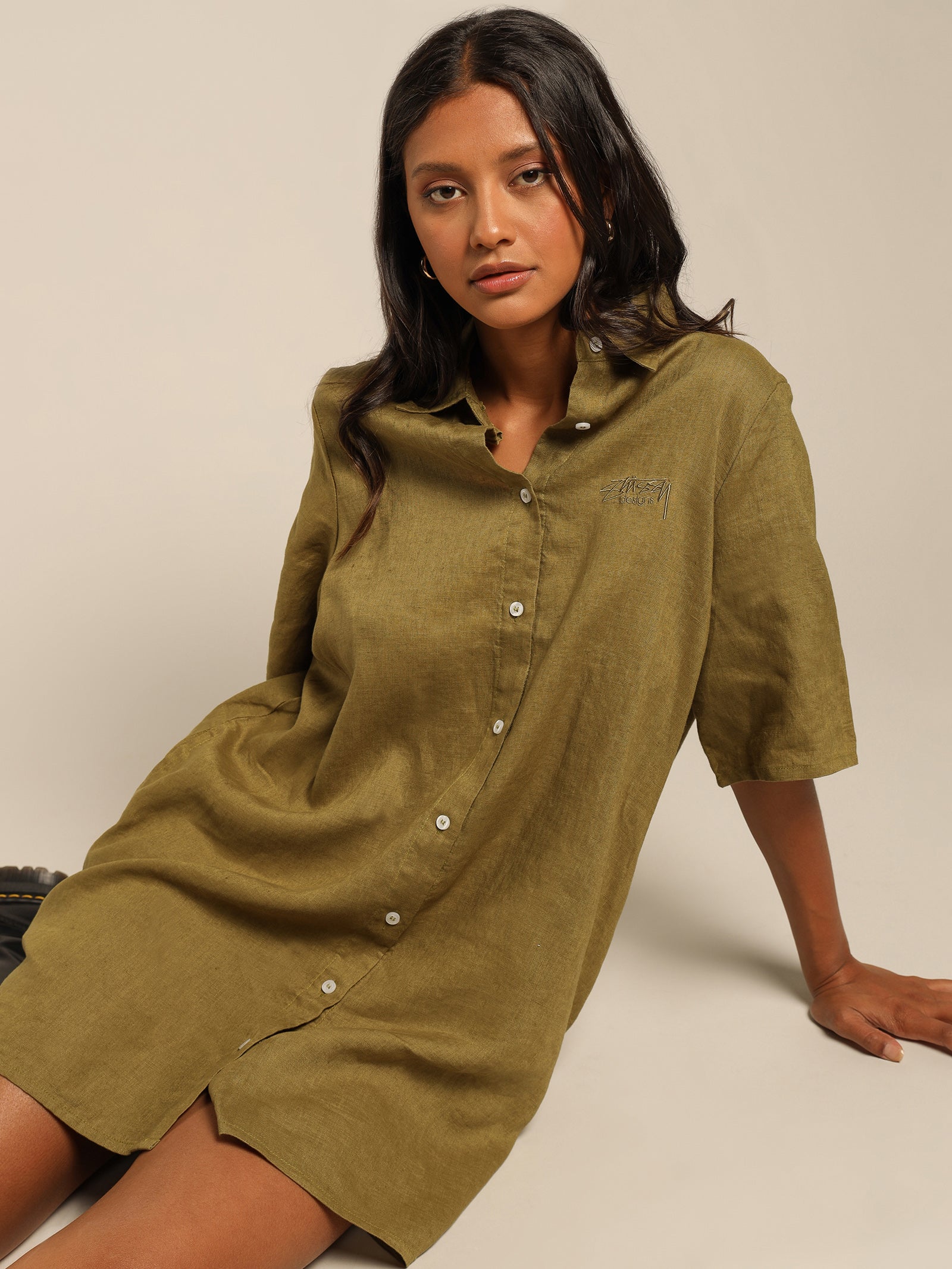 Cali Linen Shirt Dress